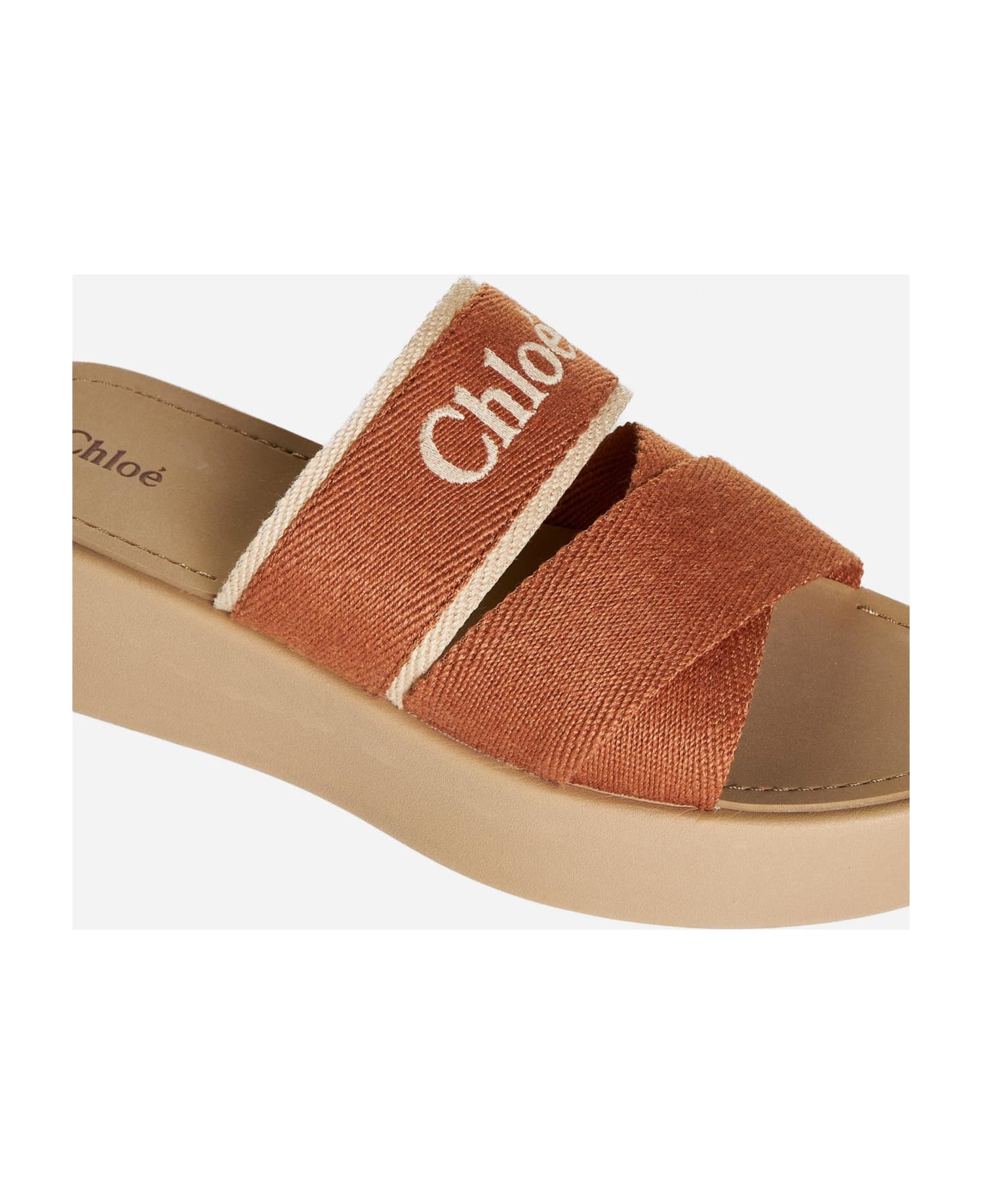 Chloé Mila Slide Sandals - Brown サンダル
