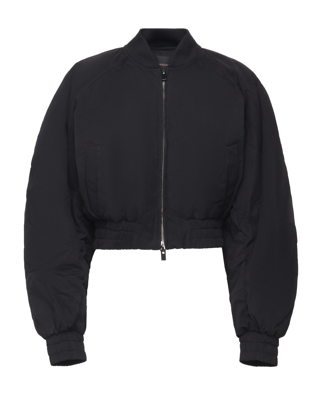 The Andamane Bomber Jacket With Balloon Sleeves - Black