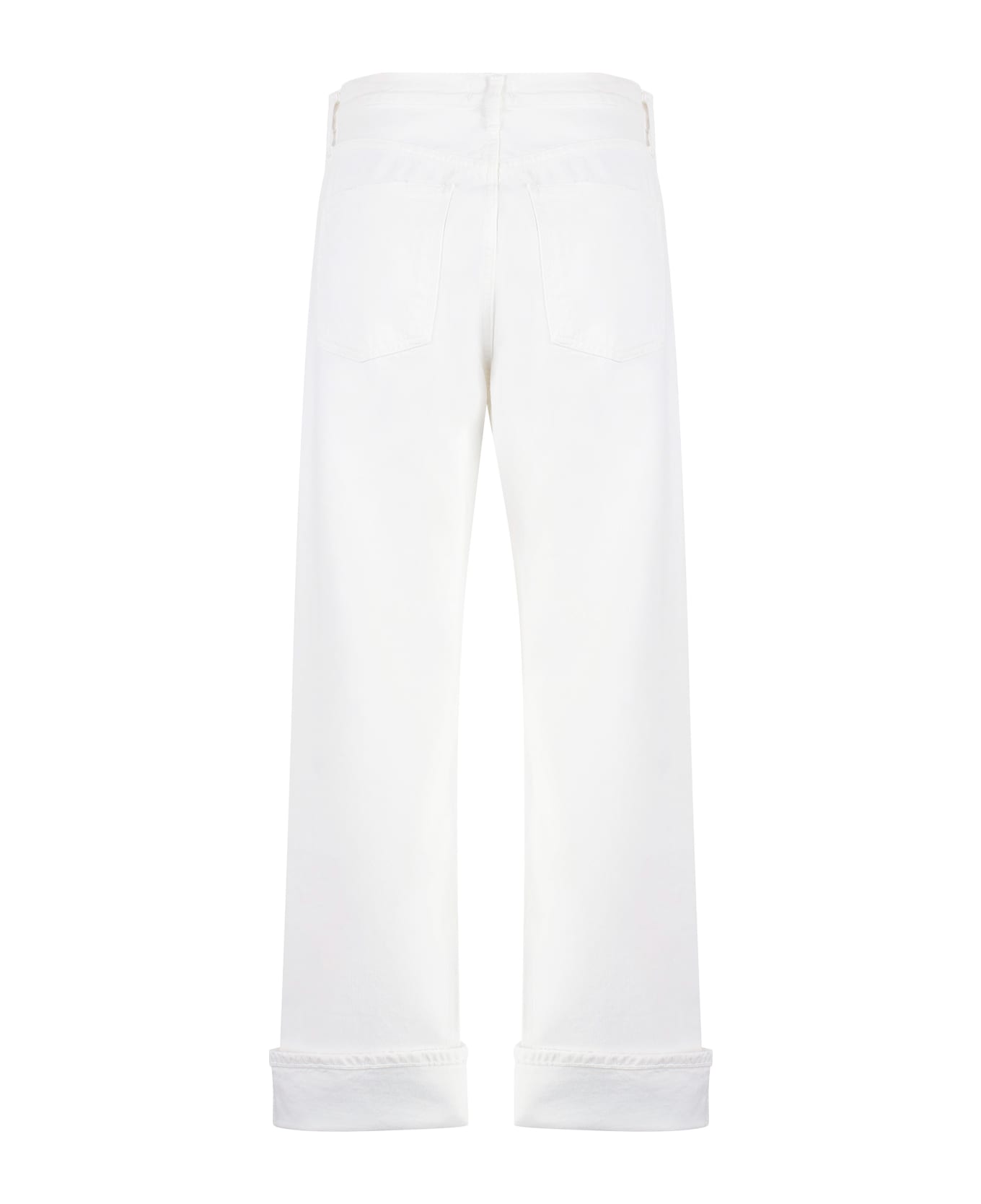 AGOLDE Fran Straight Leg Jeans - White