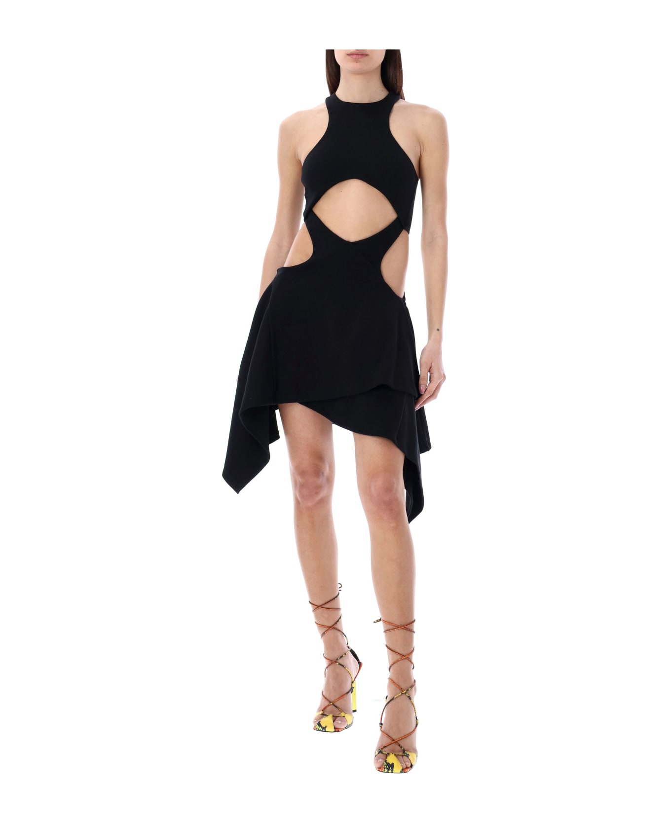 The Attico Magnolia Mini Dress - BLACK