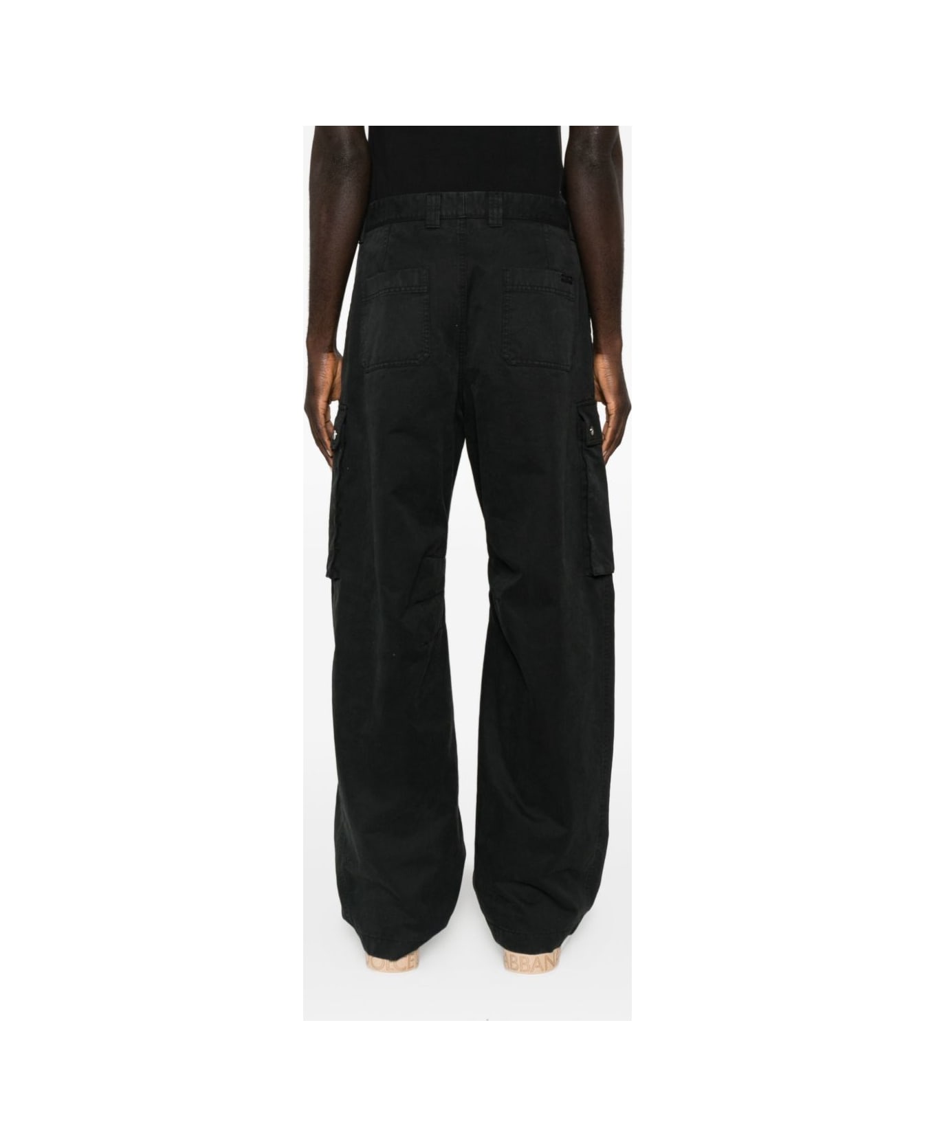 Dolce 
Gabbana Cotton Cargo Trousers - Black