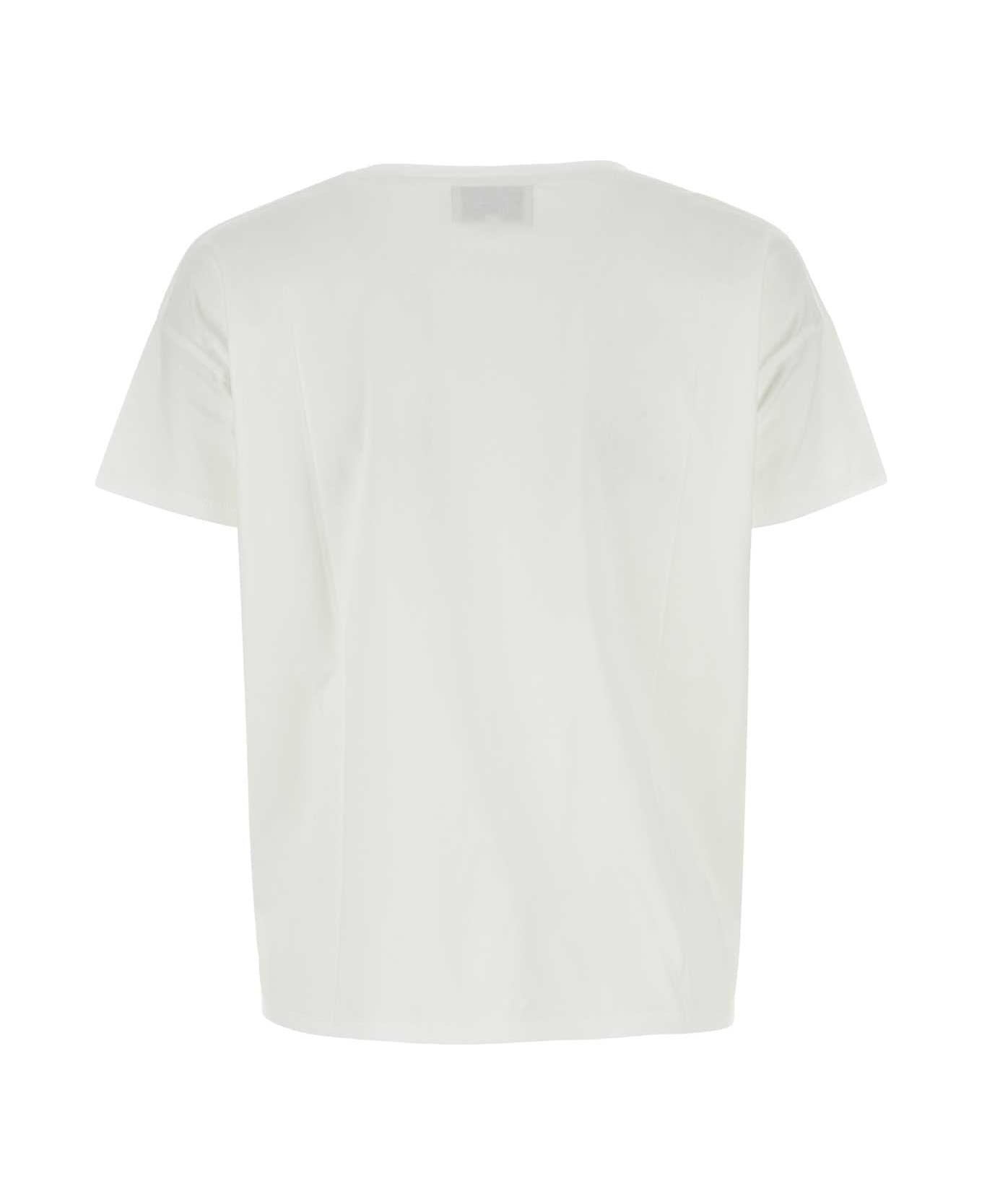 Loulou Studio White Cotton Basiluzzo Oversize T-shirt - WHITE Tシャツ