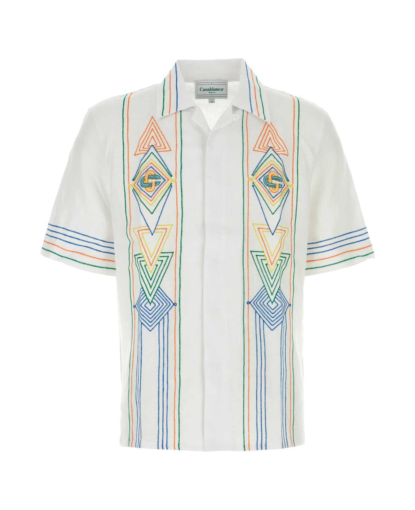 Casablanca White Linen Shirt - LEFILDELAMUS