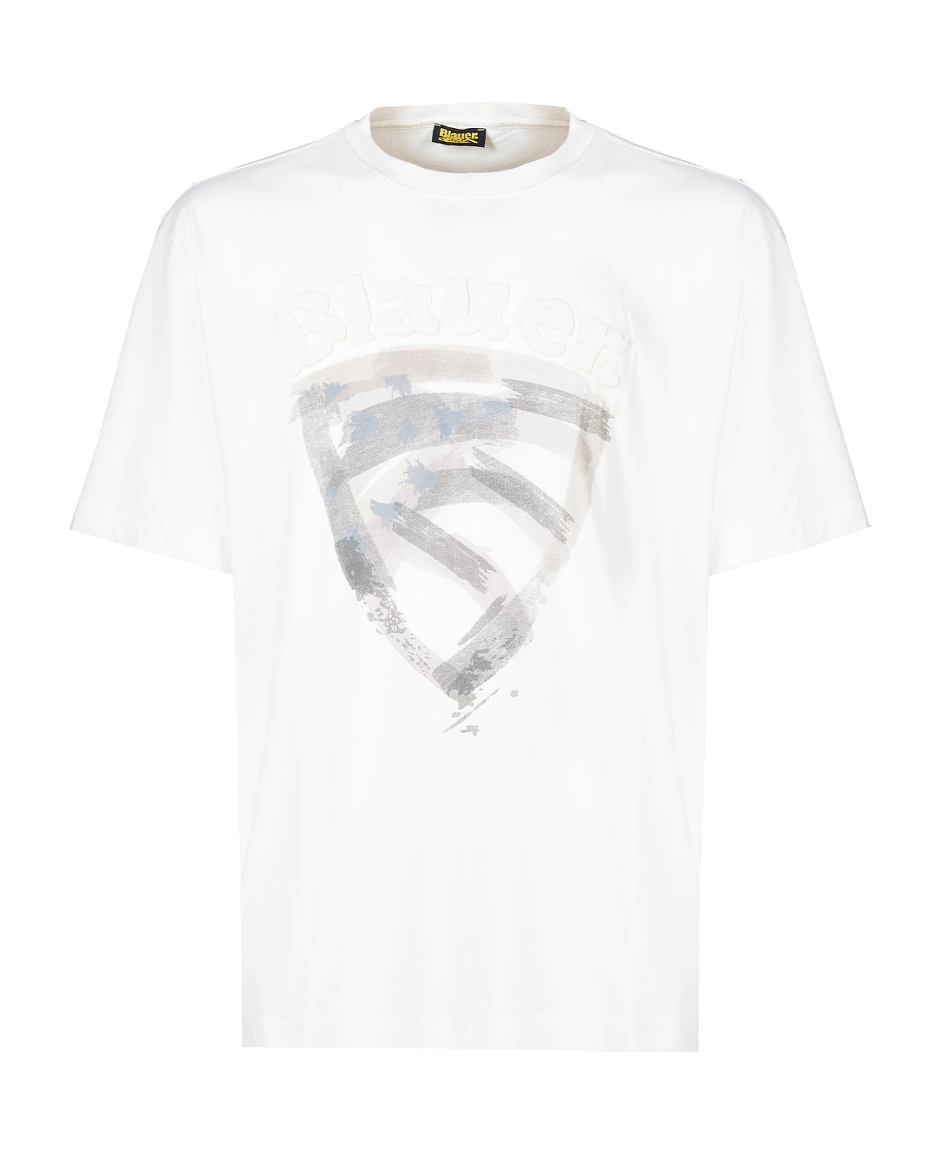 Blauer White Cotton T-shirt - BIANCO NEVE