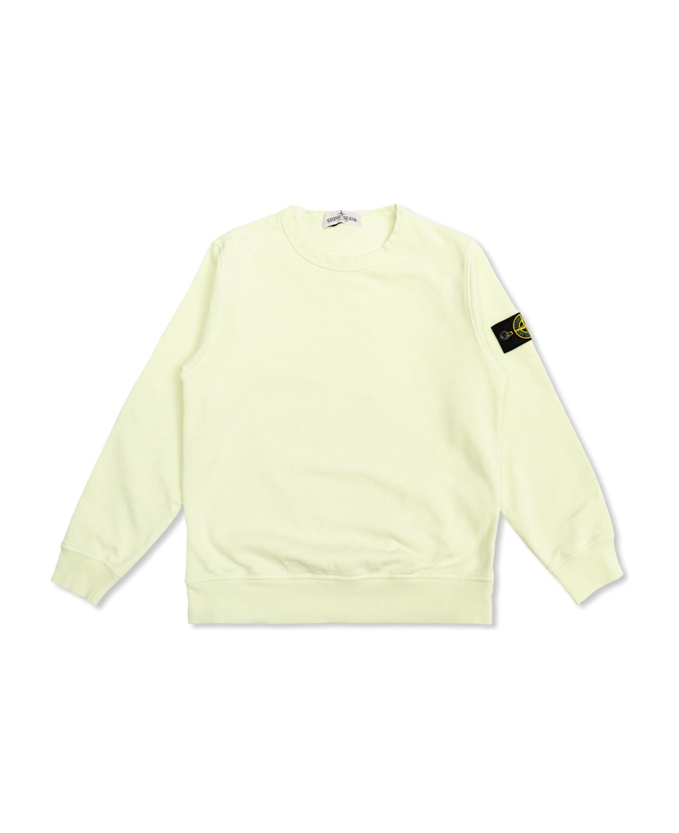 Stone Island Kids Sweatshirt With Logo Patch - Clorophyll