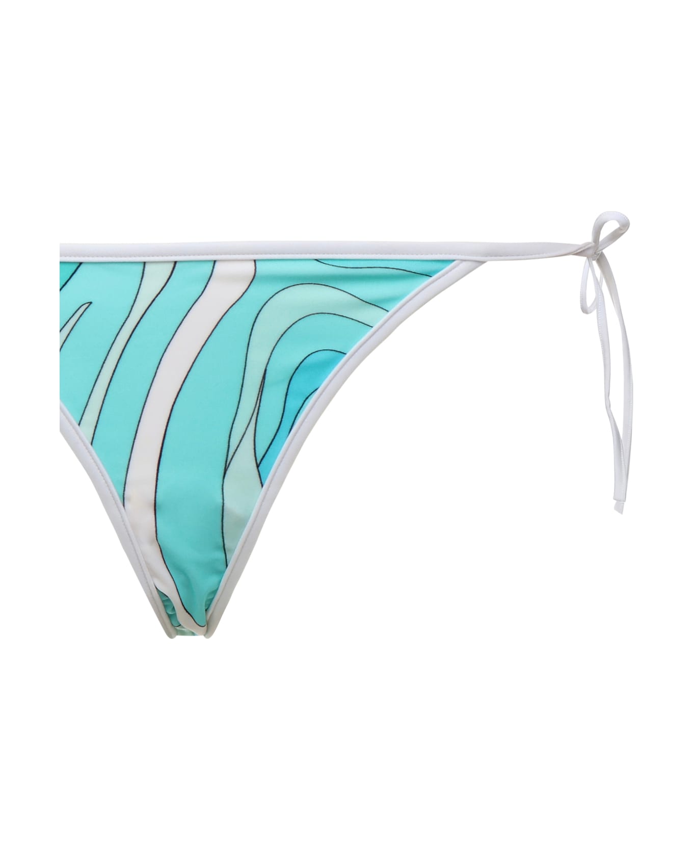 Pucci Marble Print Bikini Bottom - Turquoise