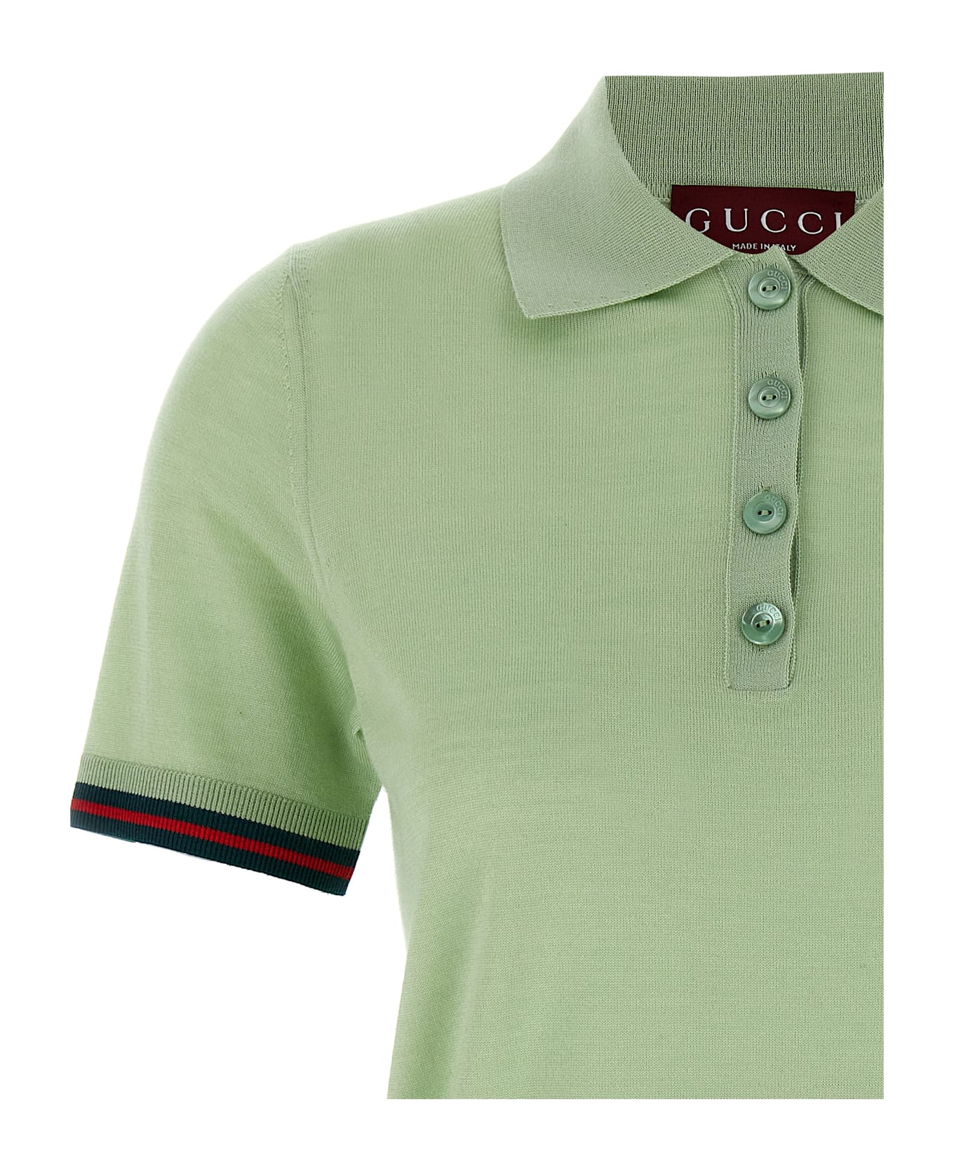 Gucci Knitted Polo Shirt - Green