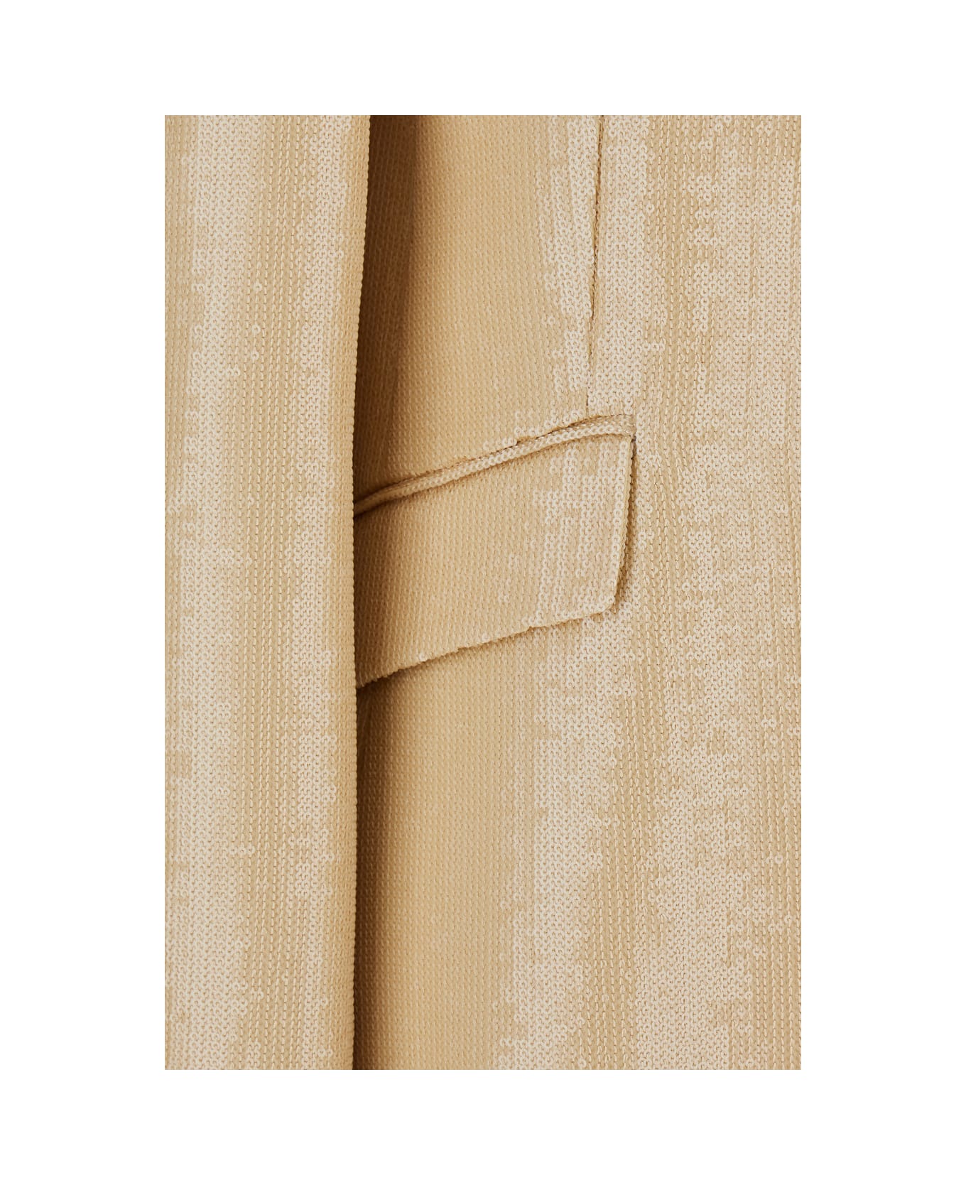 Federica Tosi Beige Jacket With All-over Sequins In Tech Fabric Woman - Beige