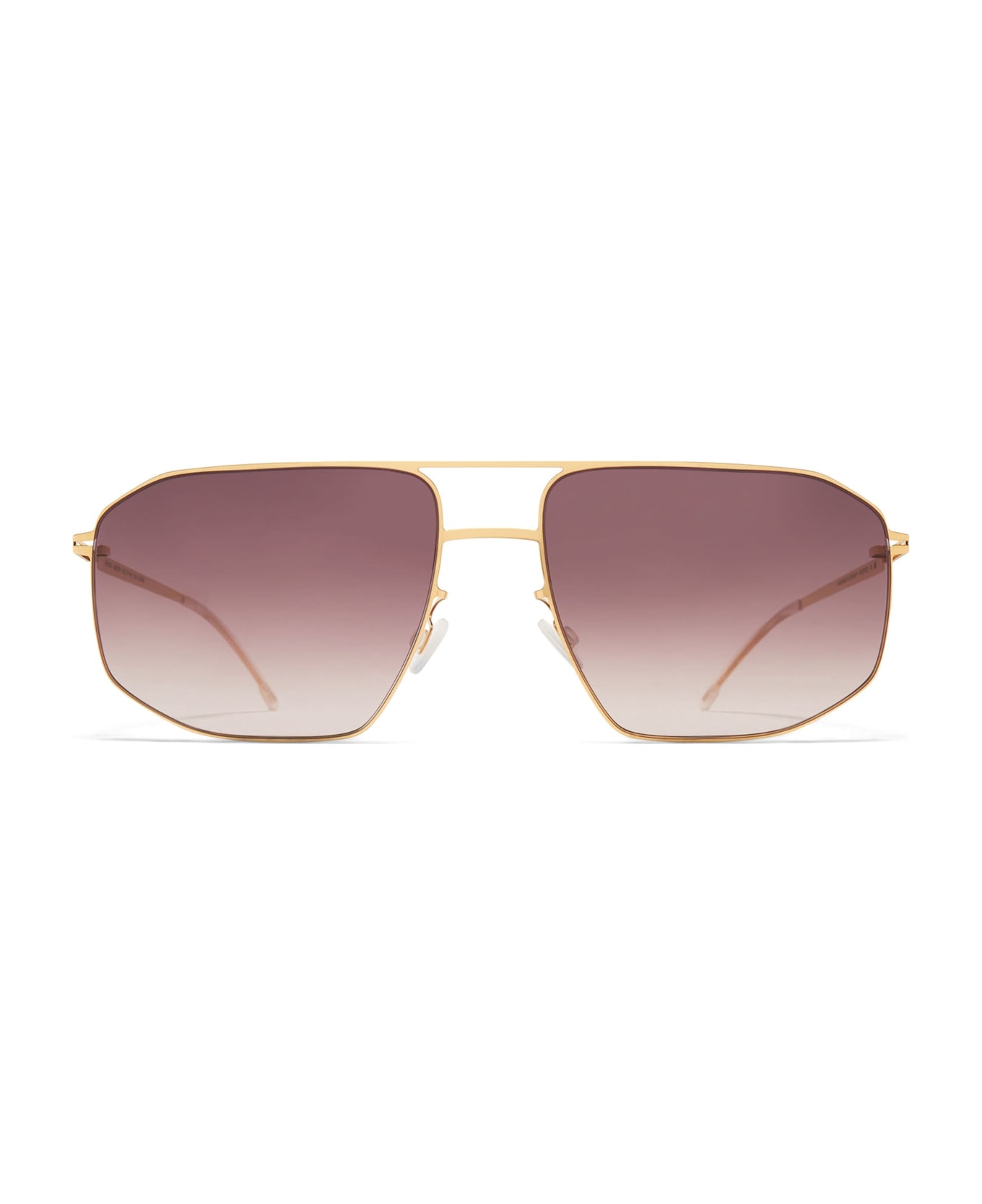 Mykita Santeri - Glossy Gold / Cedar Brown Gradient Sunglasses - Gold