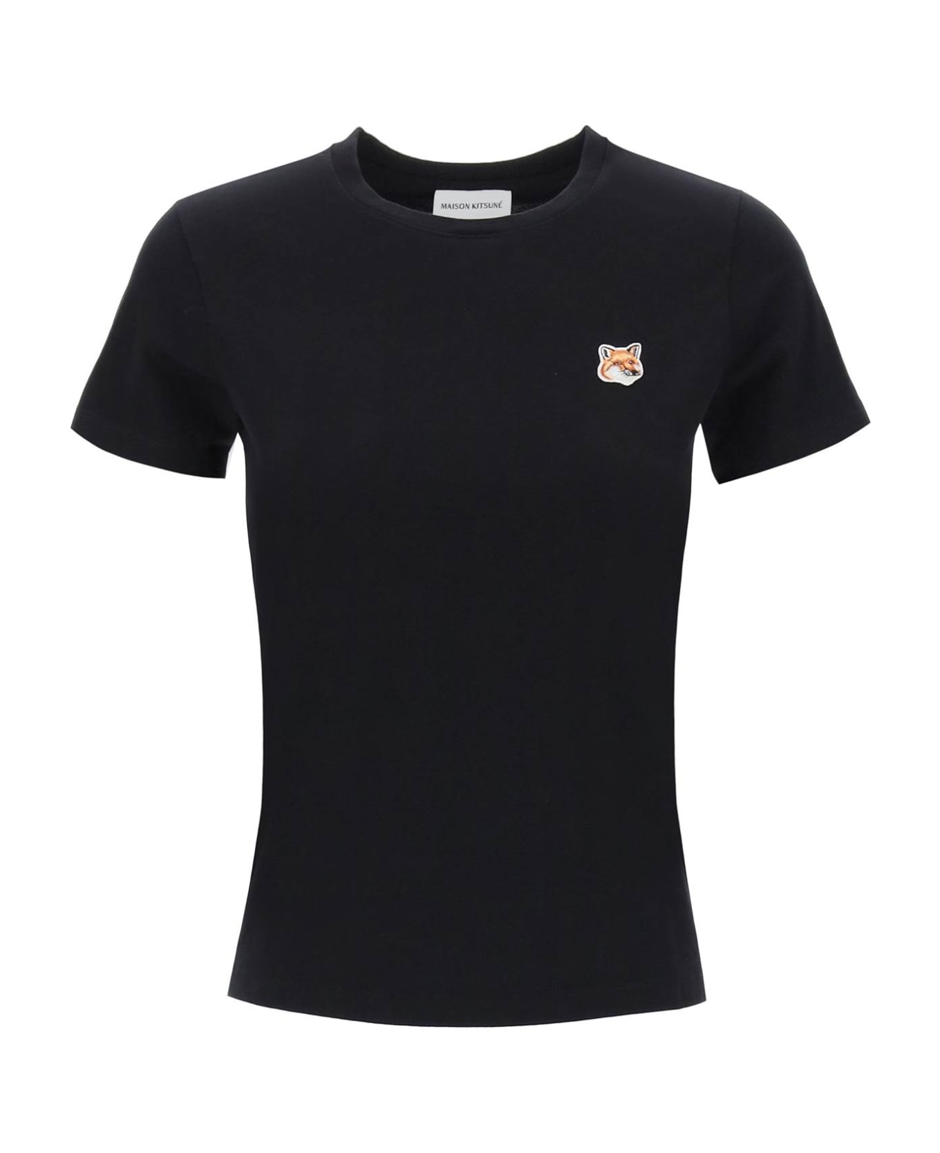 Maison Kitsuné Fox Head Crew-neck T-shirt - BLACK (Black)