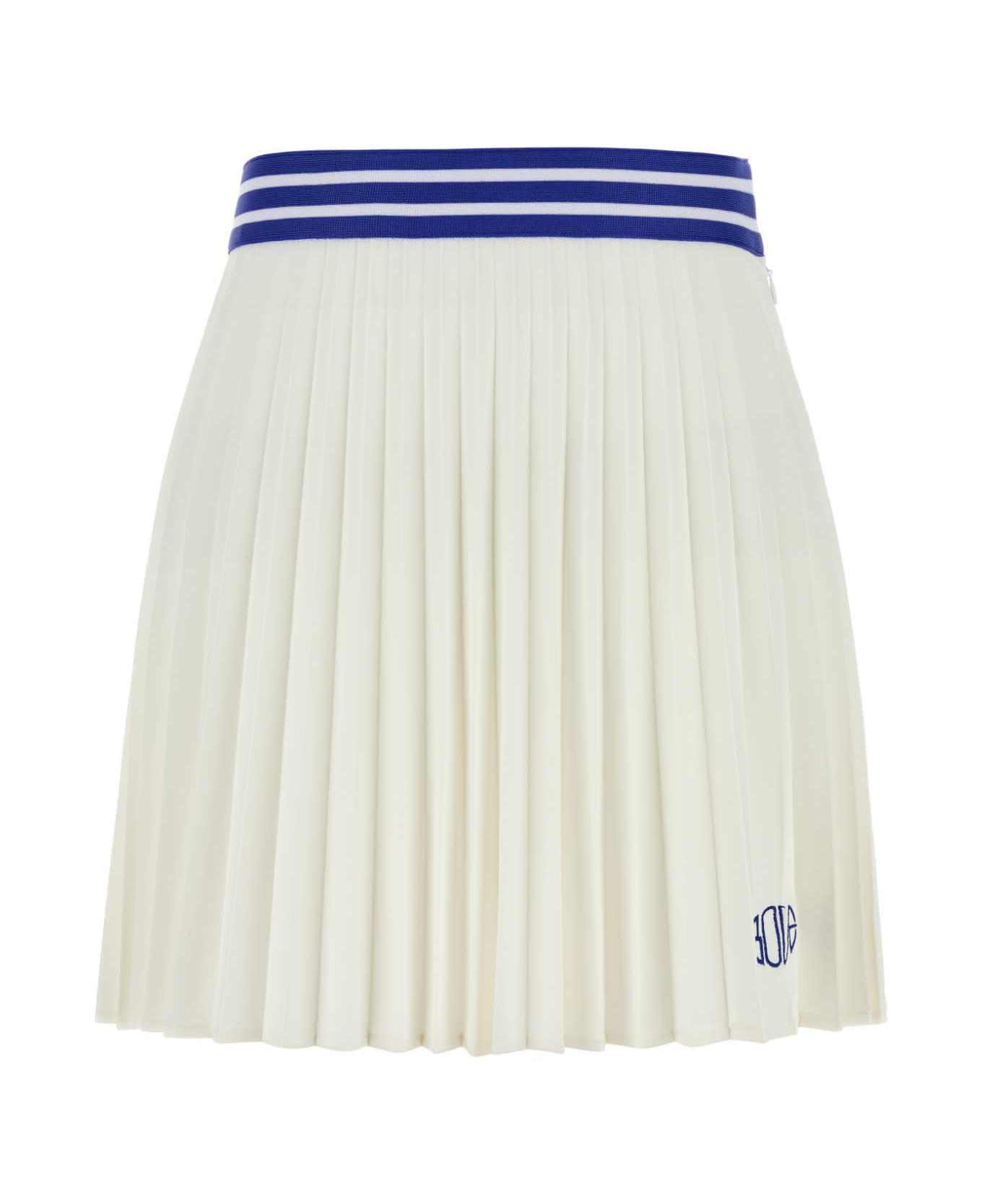 Bode White Piquet Court Mini Skirt - CREAM
