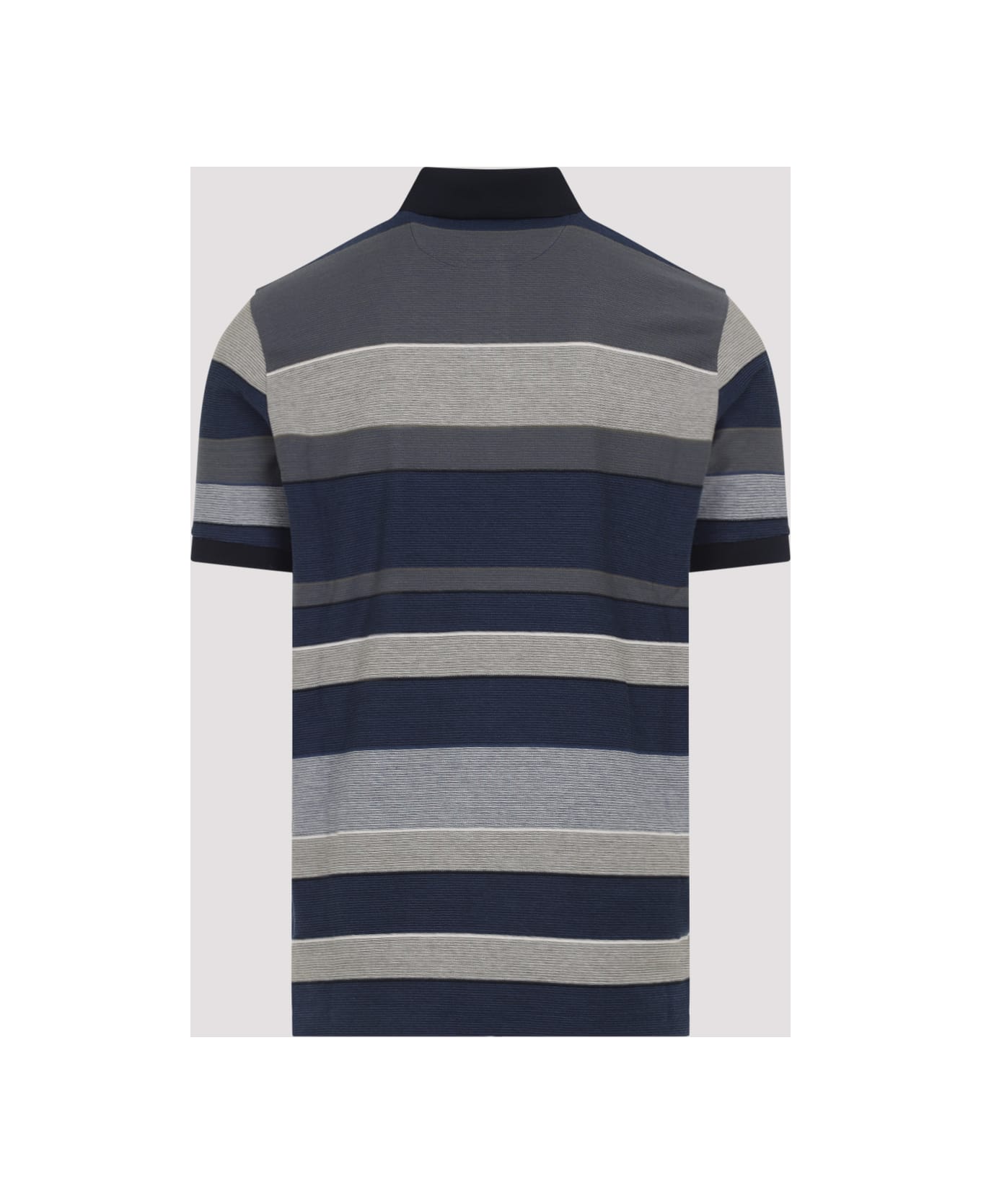 Paul Smith Mens Stripes Polo Shirt - Light Grey