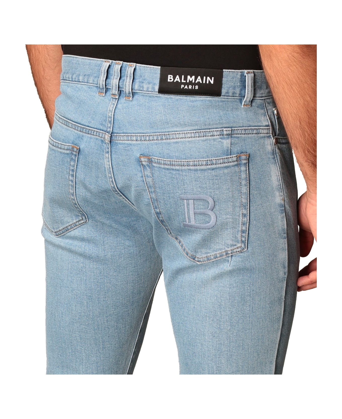 Balmain Slim Fit Jeans - Blue デニム