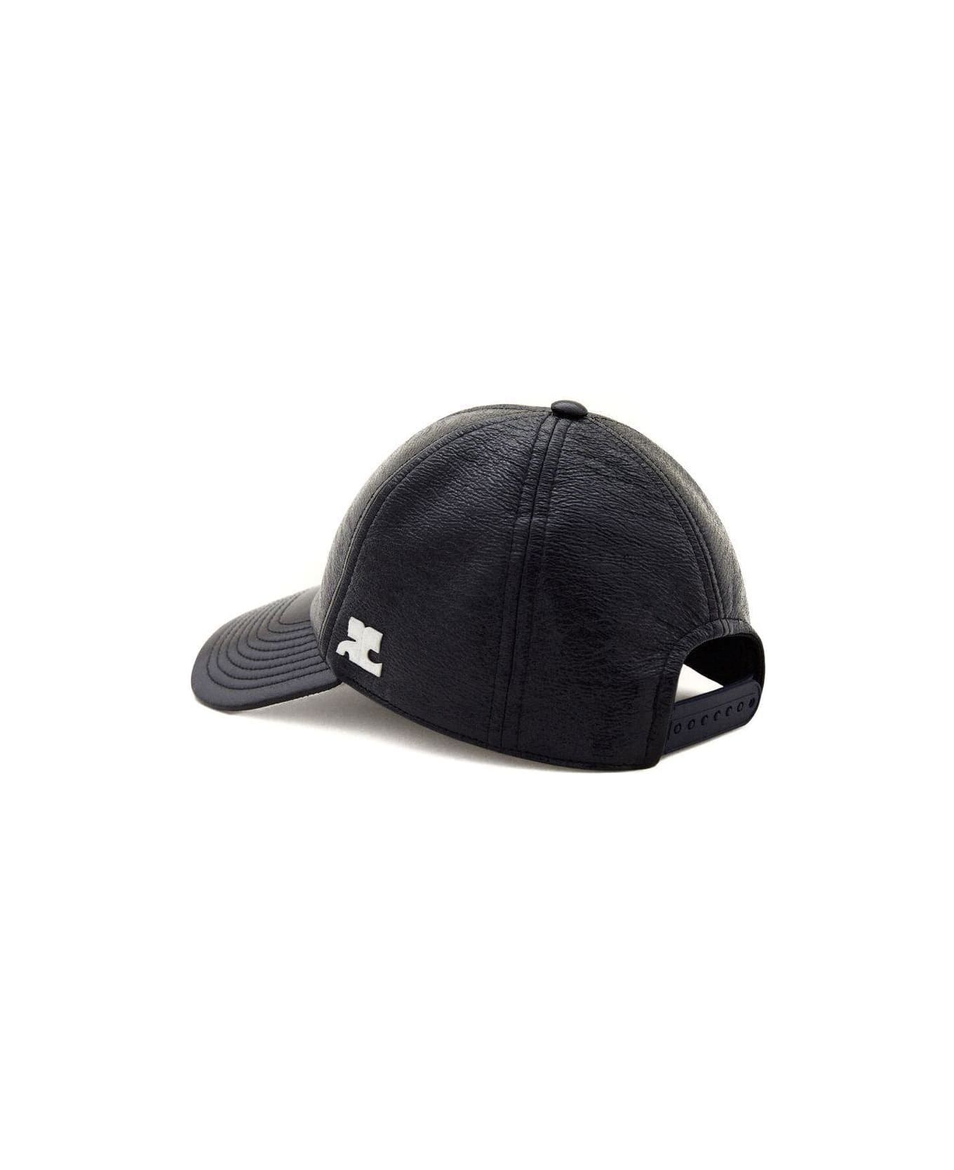 Courrèges Logo Patch Baseball Cap - BLACK 帽子