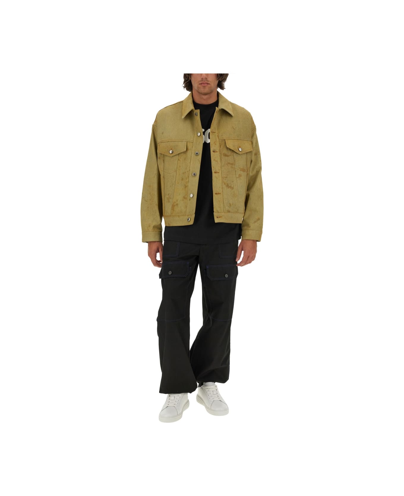 MSGM Denim Jacket Dyed In Tea - DENIM