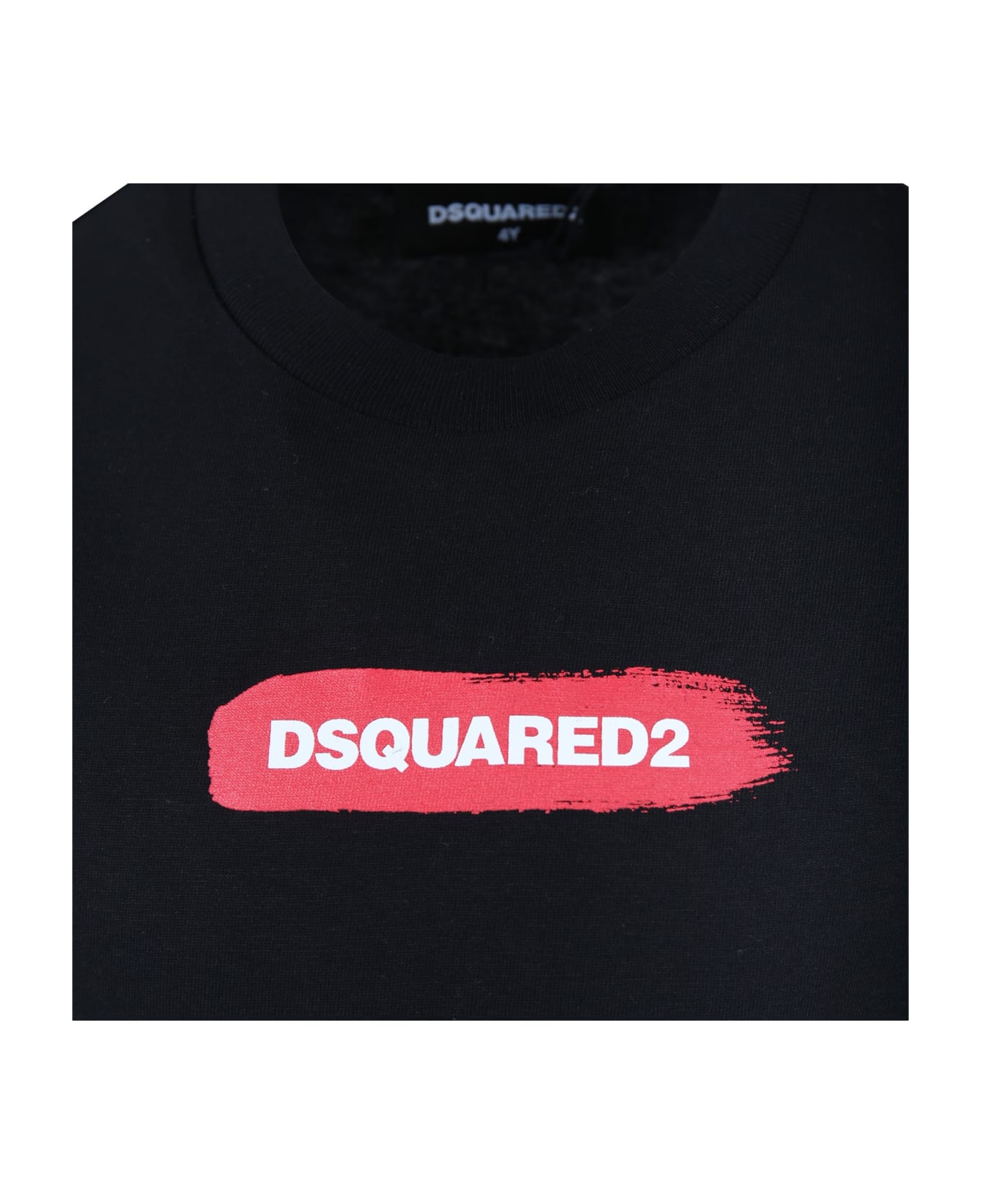 Dsquared2 Black T-shirt For Boy With Logo - Black