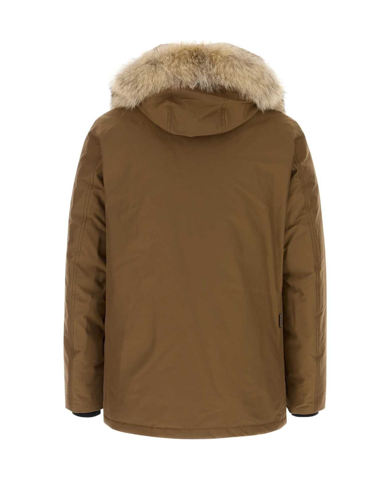 Woolrich Biscuit Cotton Blend Arctic Parka - COFFEE