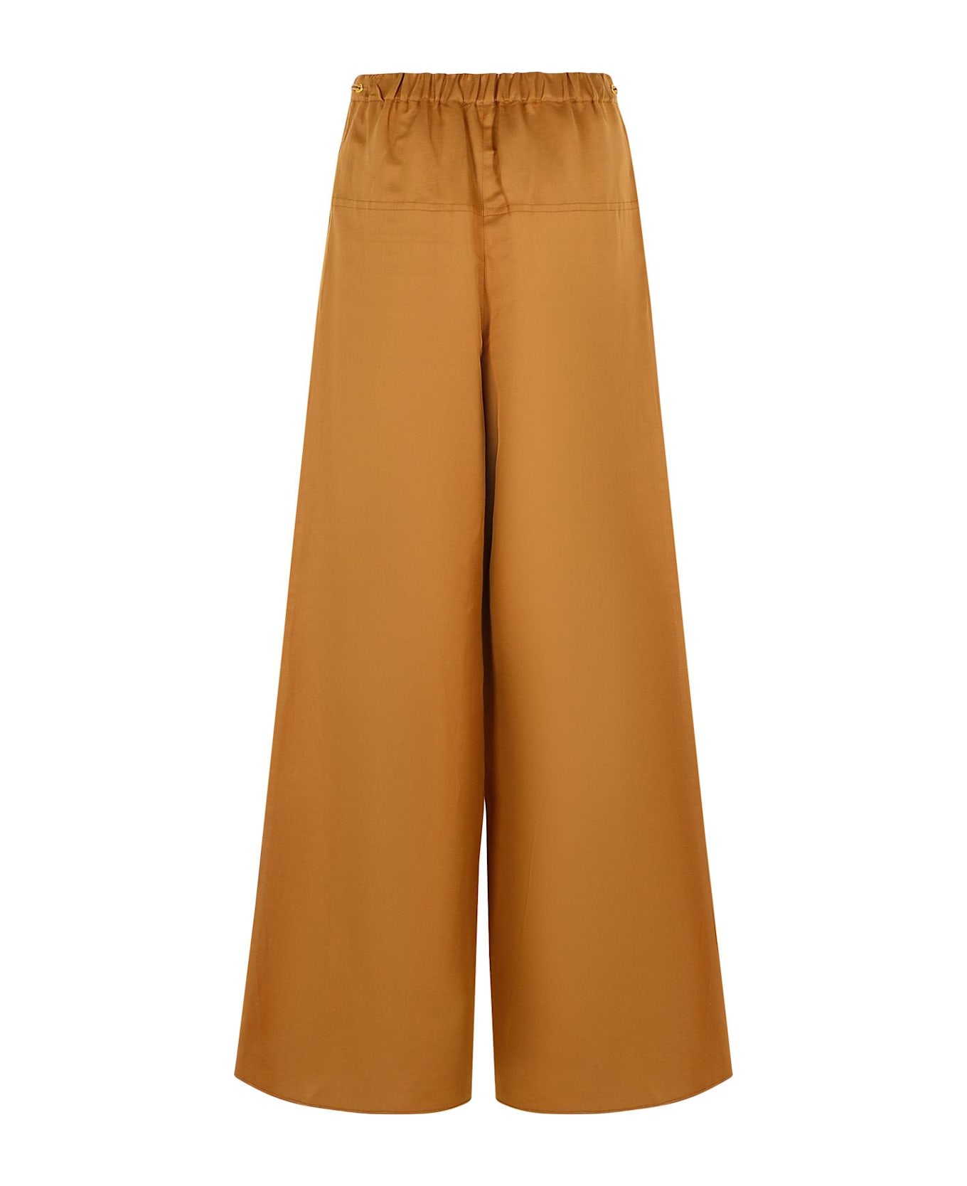 Max Mara 
onore
 Brown Linen Blend Trousers - Brown