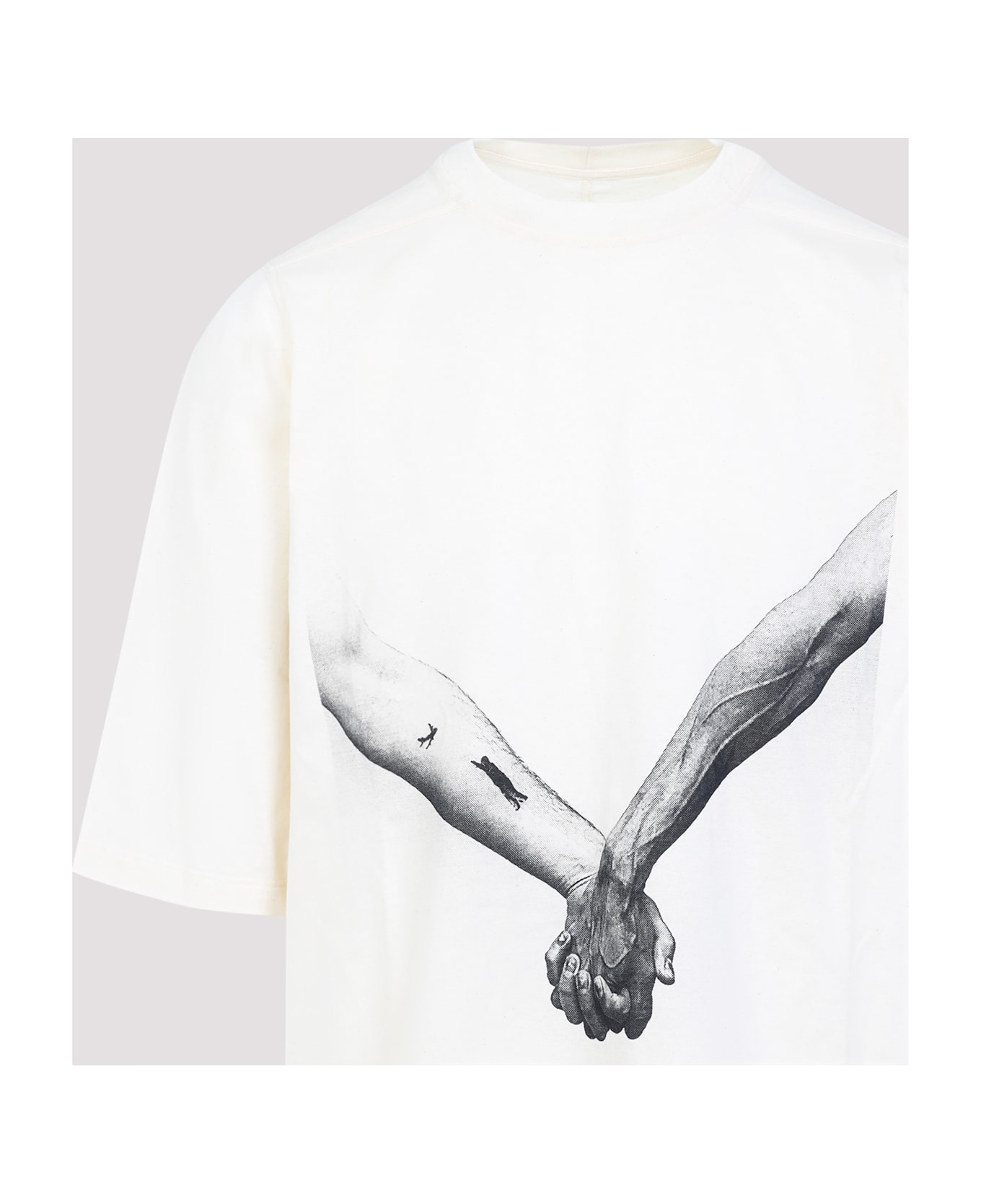 Rick Owens Jumbo Short Sleeves T-shirt - Natural Black
