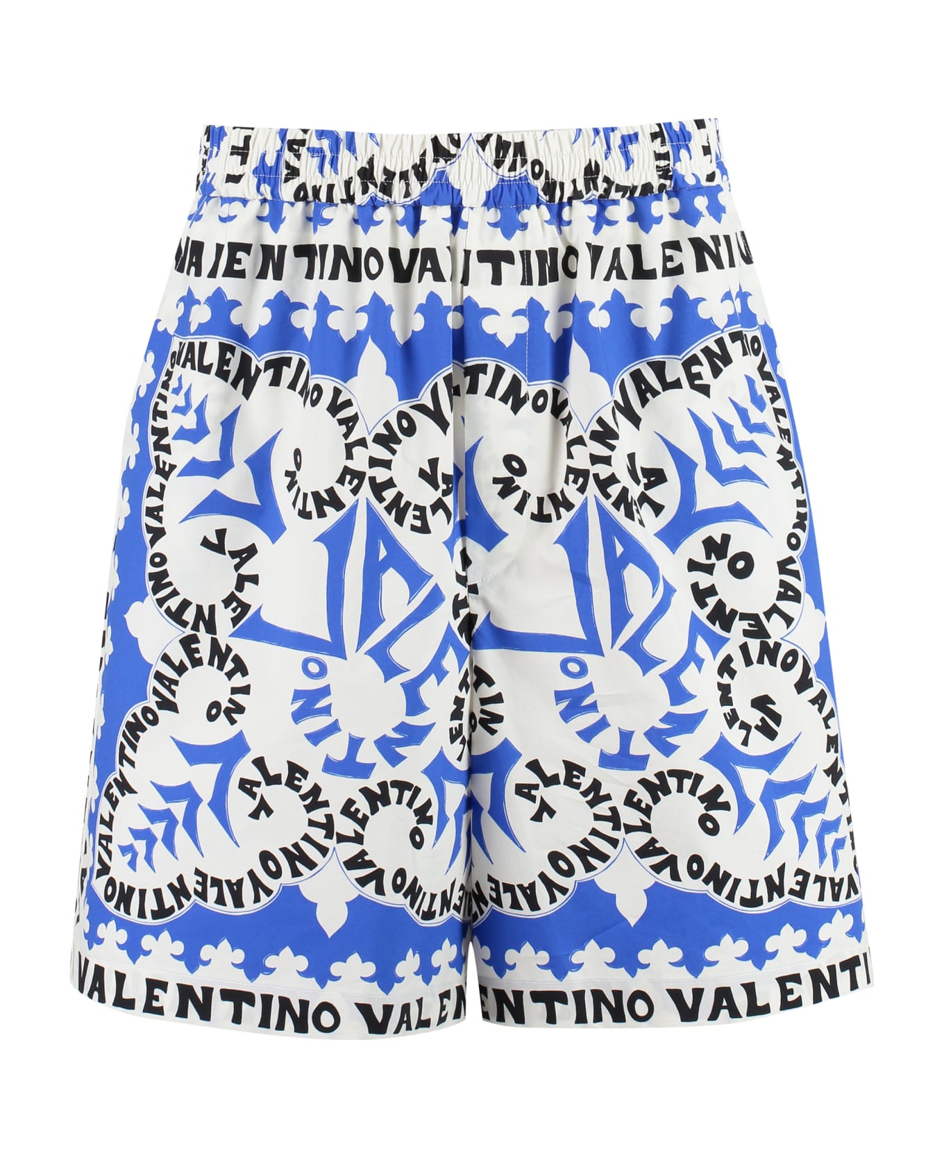 Valentino Printed Cotton Bermuda Shorts - Multicolor
