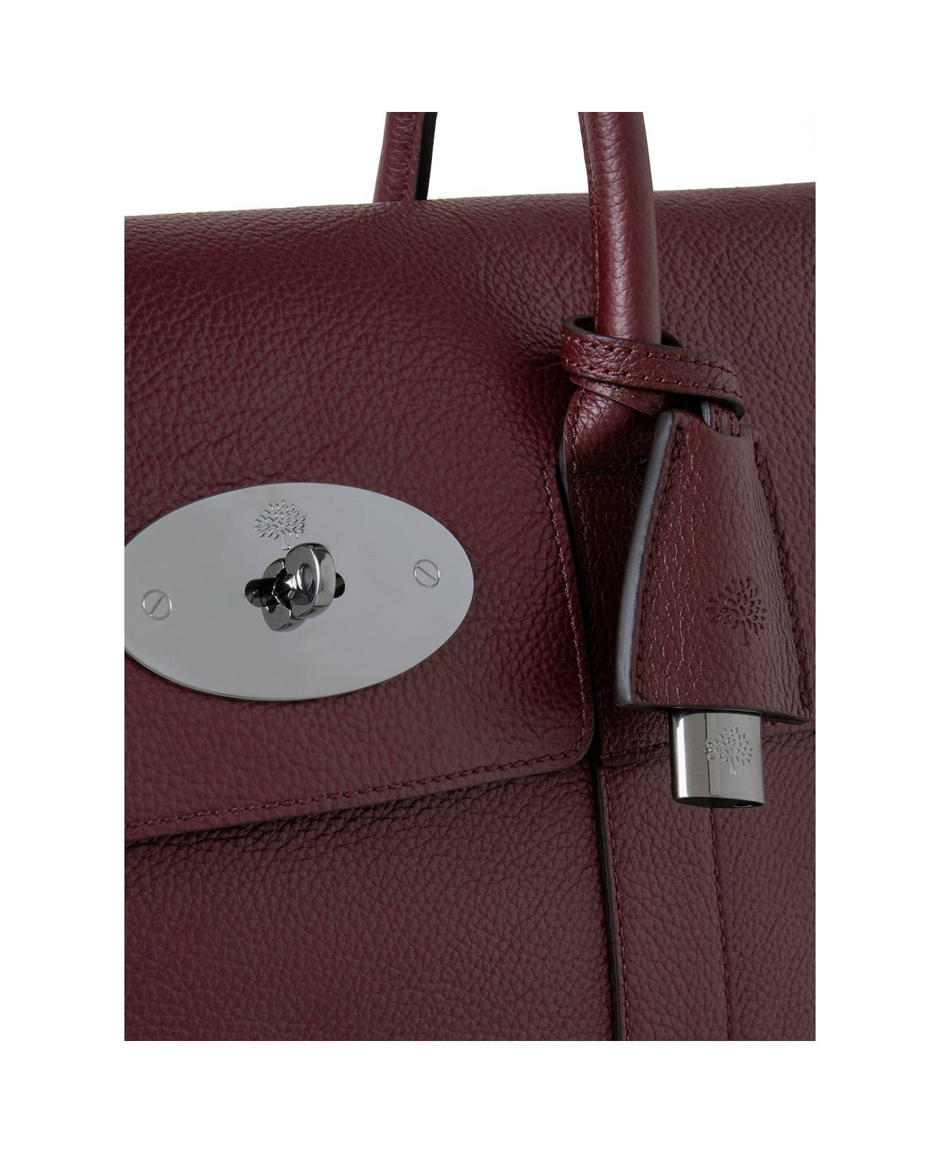Mulberry 
bayswater Small
 Bordeaux Shoulder Bag With Twist-lock Closure In Grainy Leather Woman - Bordeaux