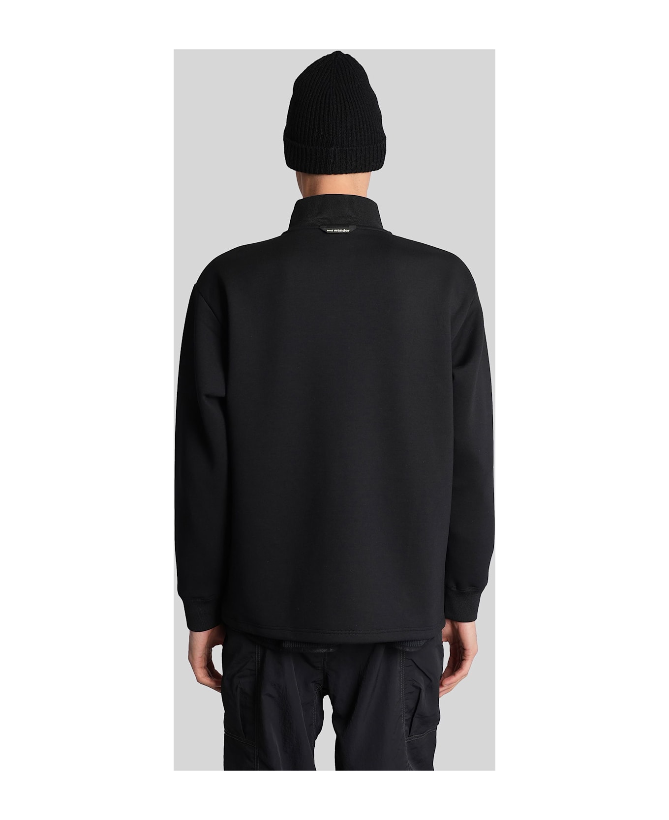 And Wander Sweatshirt In Black Polyester - black