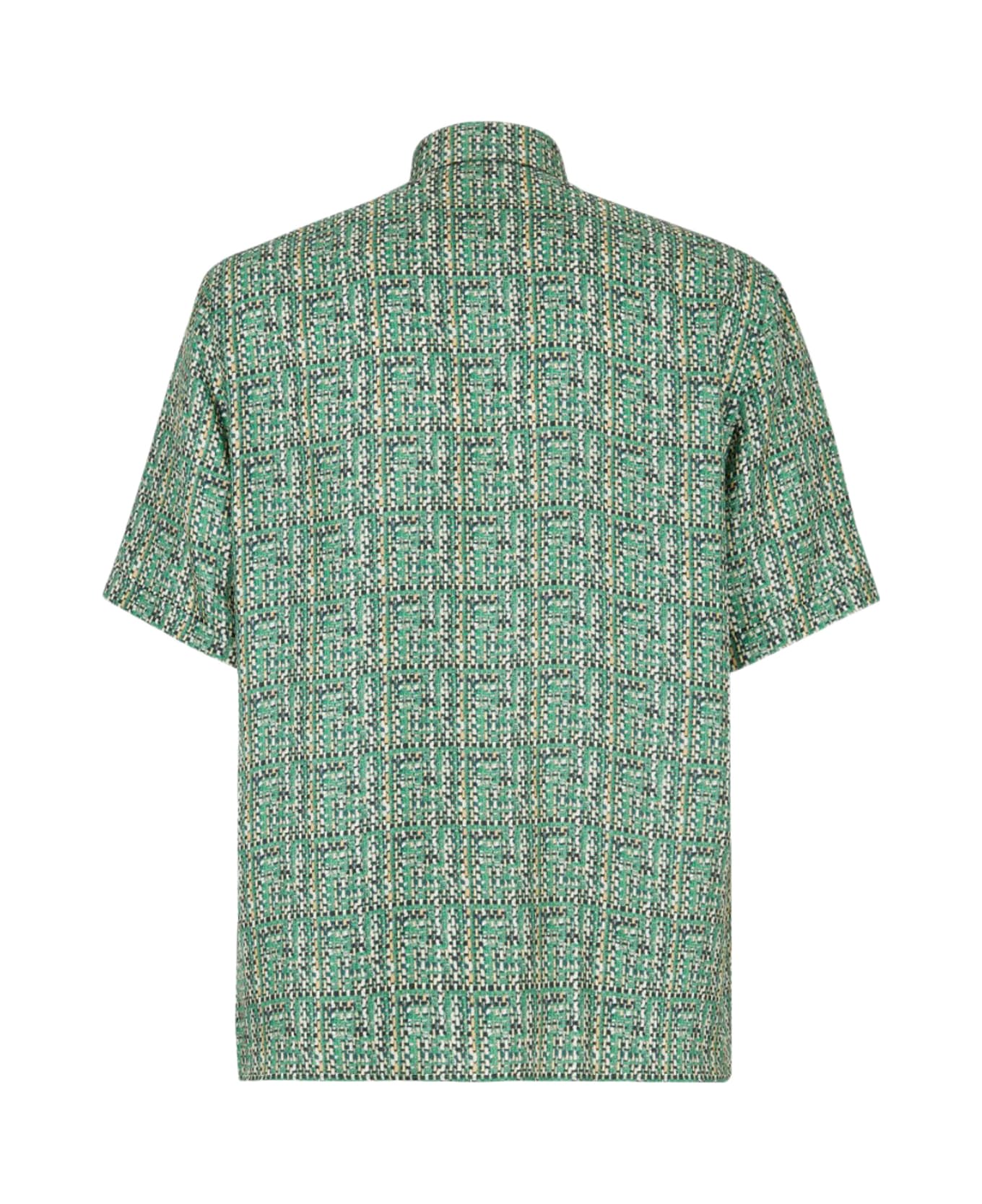 Fendi Printed Silk Shirt - Green