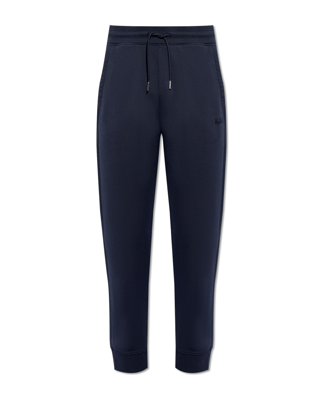 Woolrich Sweatpants With Logo - Blu Navy