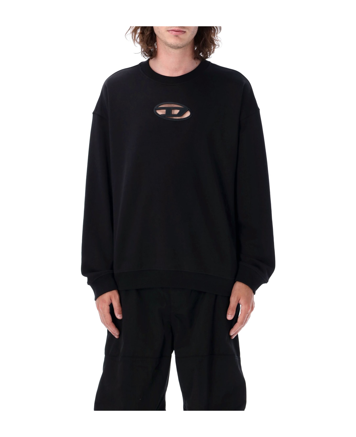 Diesel S-boxt Crew-neck Sweatshirt - BLACK