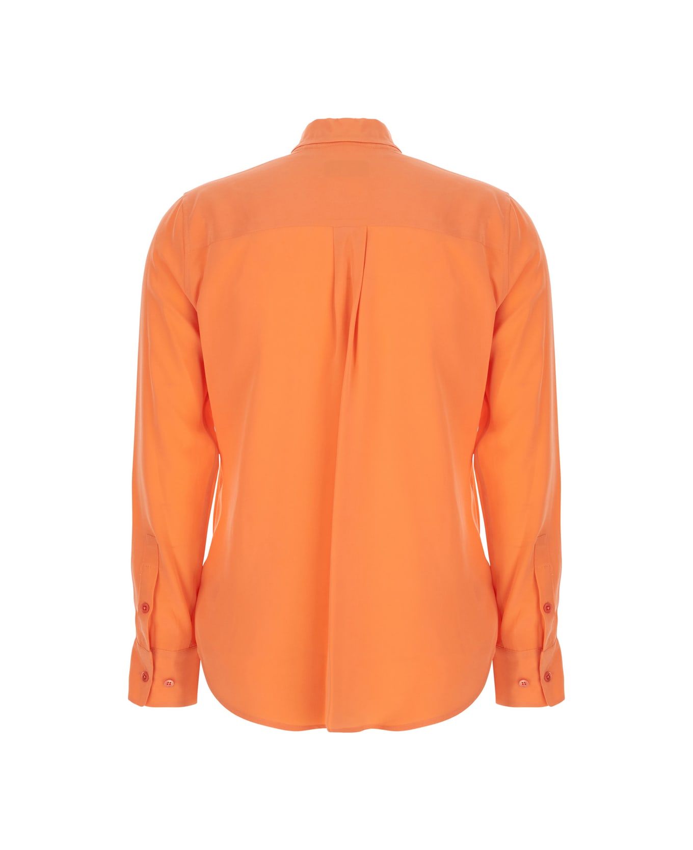 Equipment 
signature
 Orange Shirt With Pointed Collar In Silk Woman - Orange