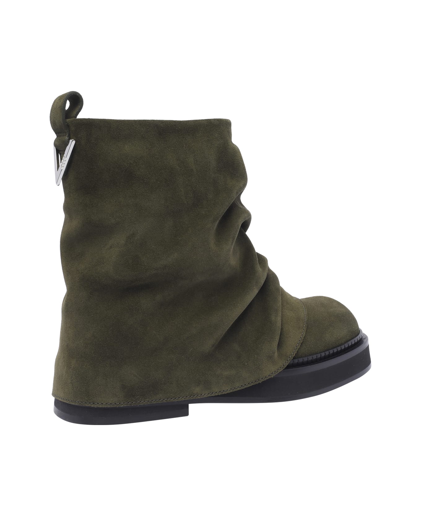 The Attico Mini Robin Combat Booties - Green