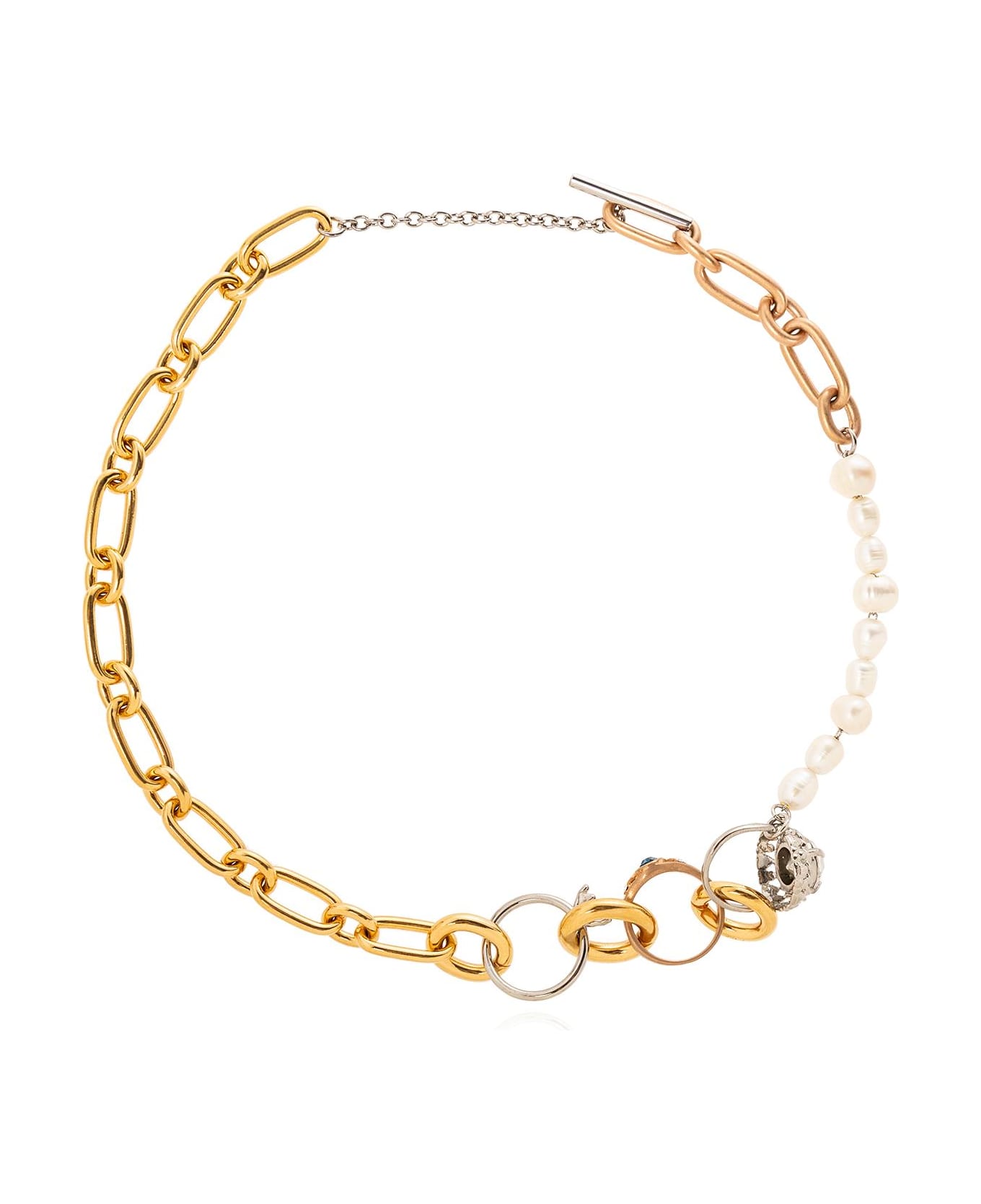 Marni Crystal Necklace - Nichel Free Vintage Deep Gold ネックレス