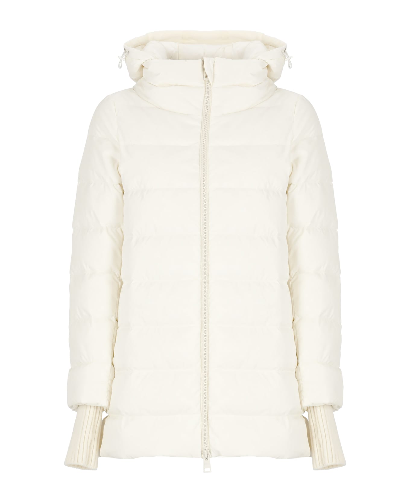 Herno Zip-up Hooded Down Jacket - BIANCO