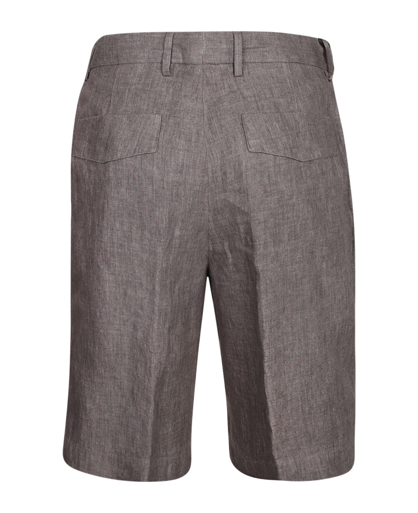 Zegna Brown Linen Bermuda Shorts - Brown