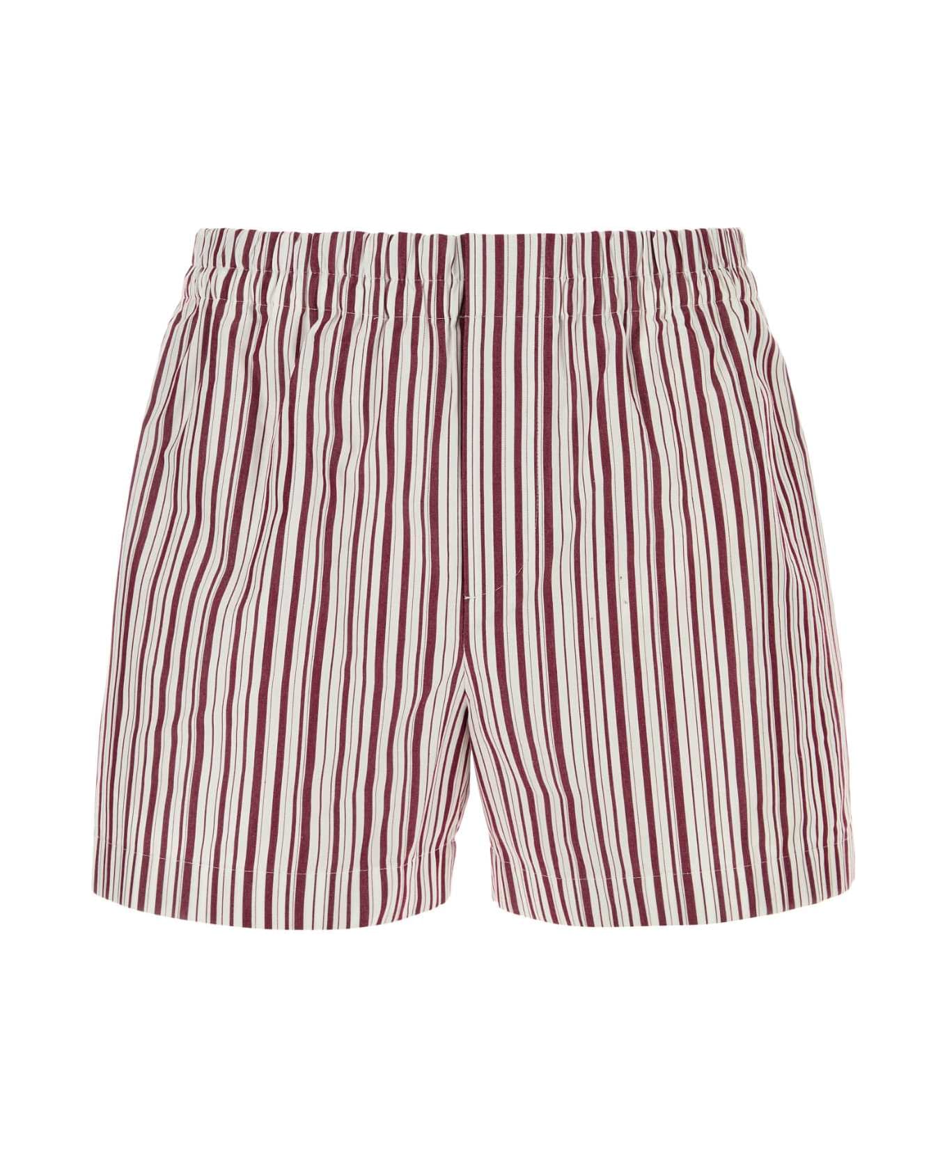 Gucci Embroidered Cotton Bermuda Shorts - WHITEROSSOANCORAM