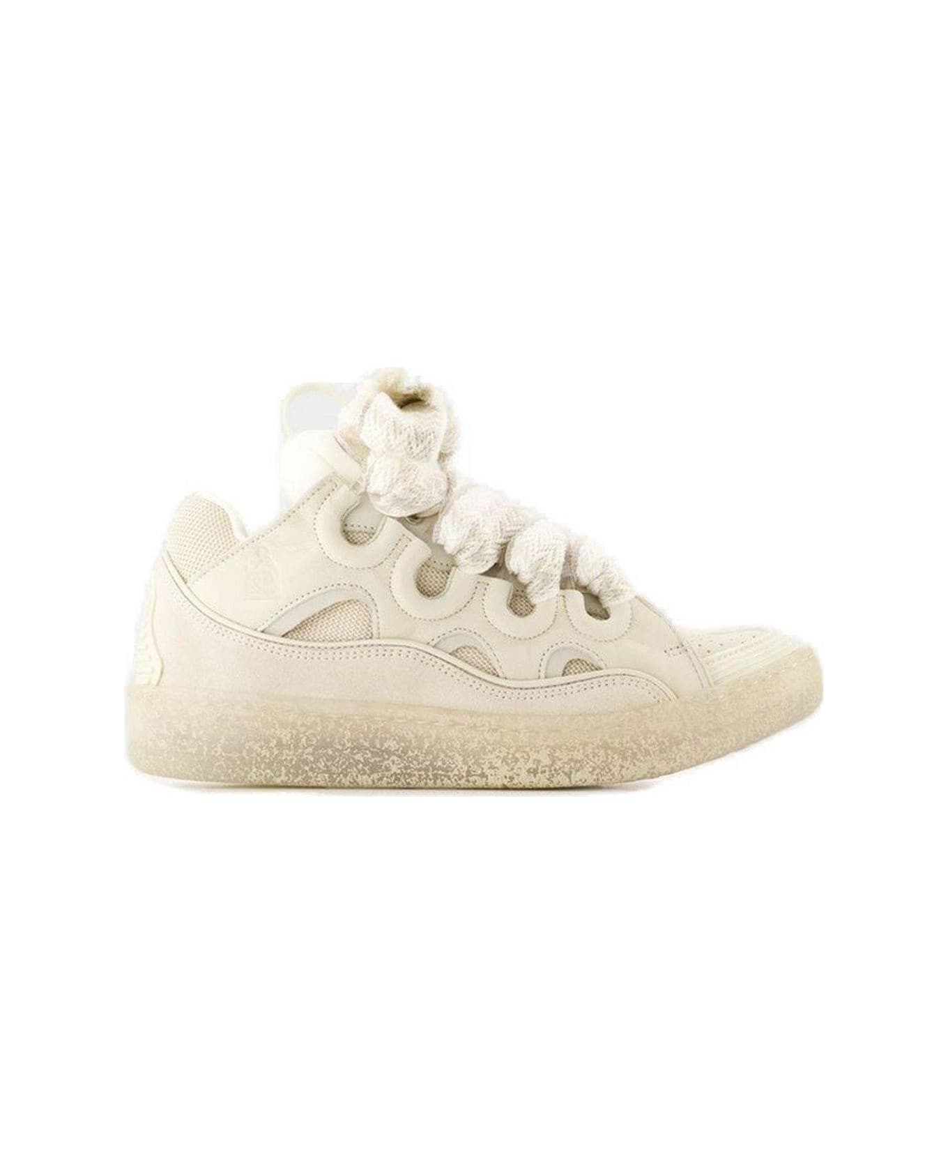 Lanvin Curb Lace-up Sneakers - White