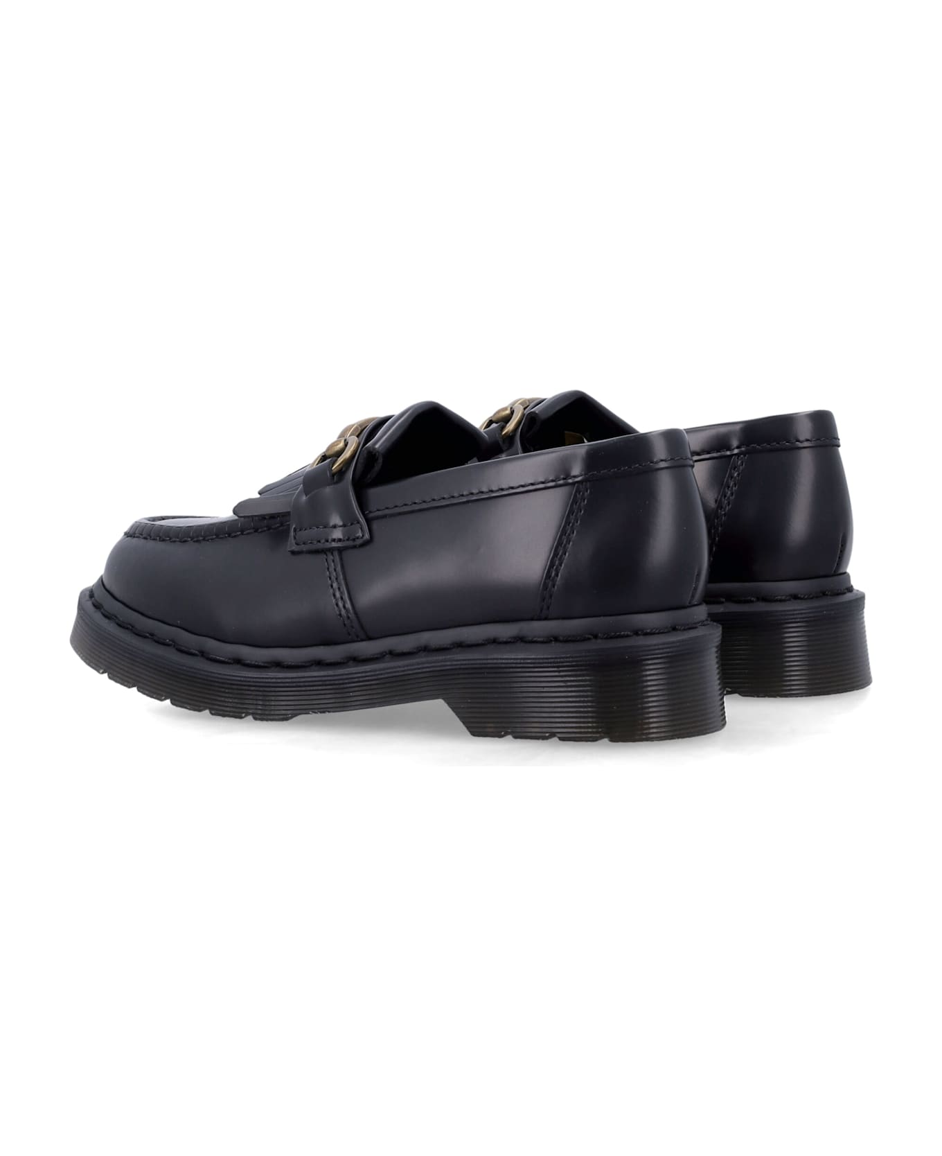 Dr. Martens Adrian Snaffle Smooth Leather Kiltie Loafers In Black - BLACK