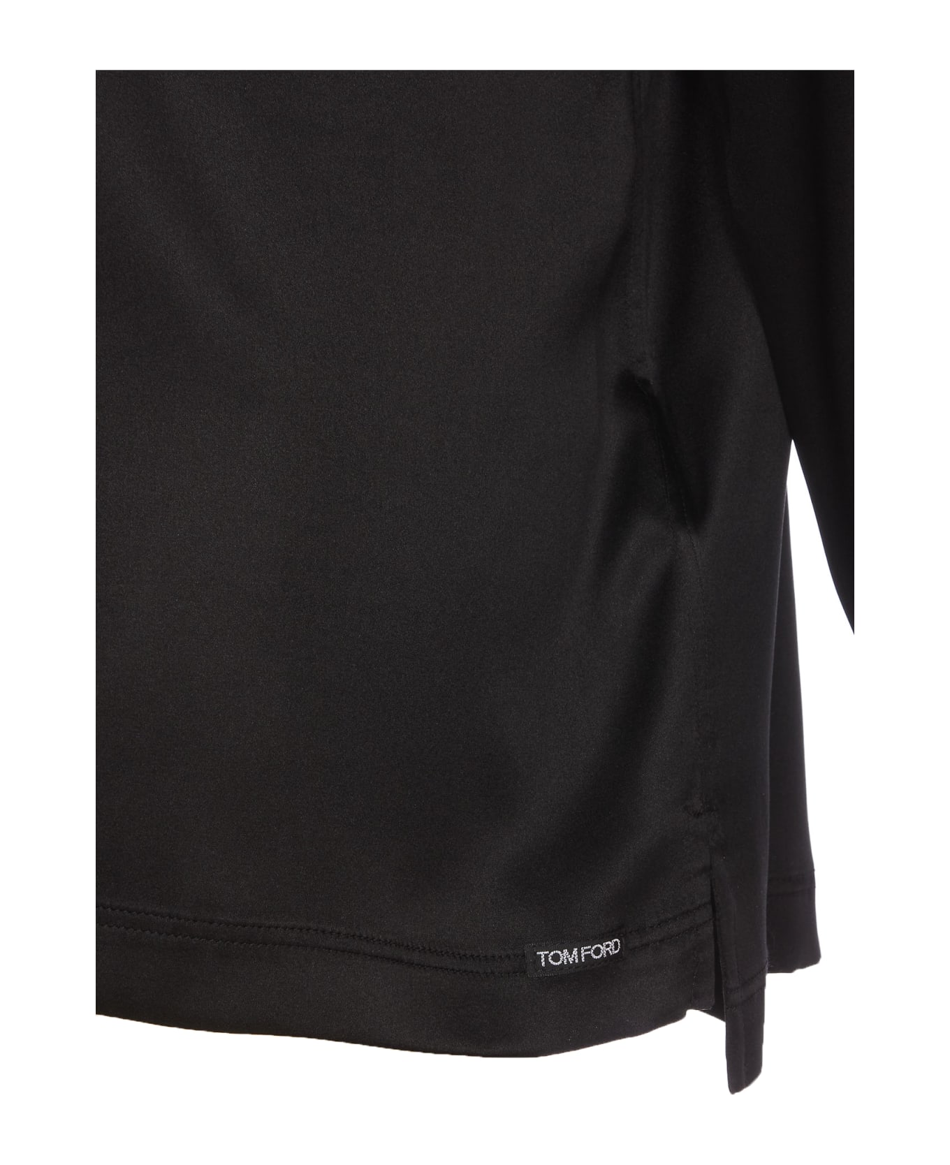 Tom Ford Satin Pajama Shirt - Black ブラウス