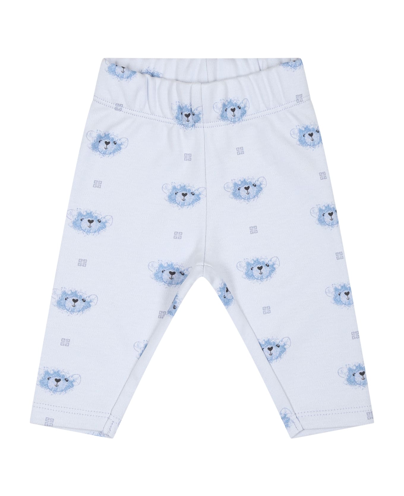 Givenchy Light Blue Suit For Baby Boy With Logo - Light Blue ボディスーツ＆セットアップ