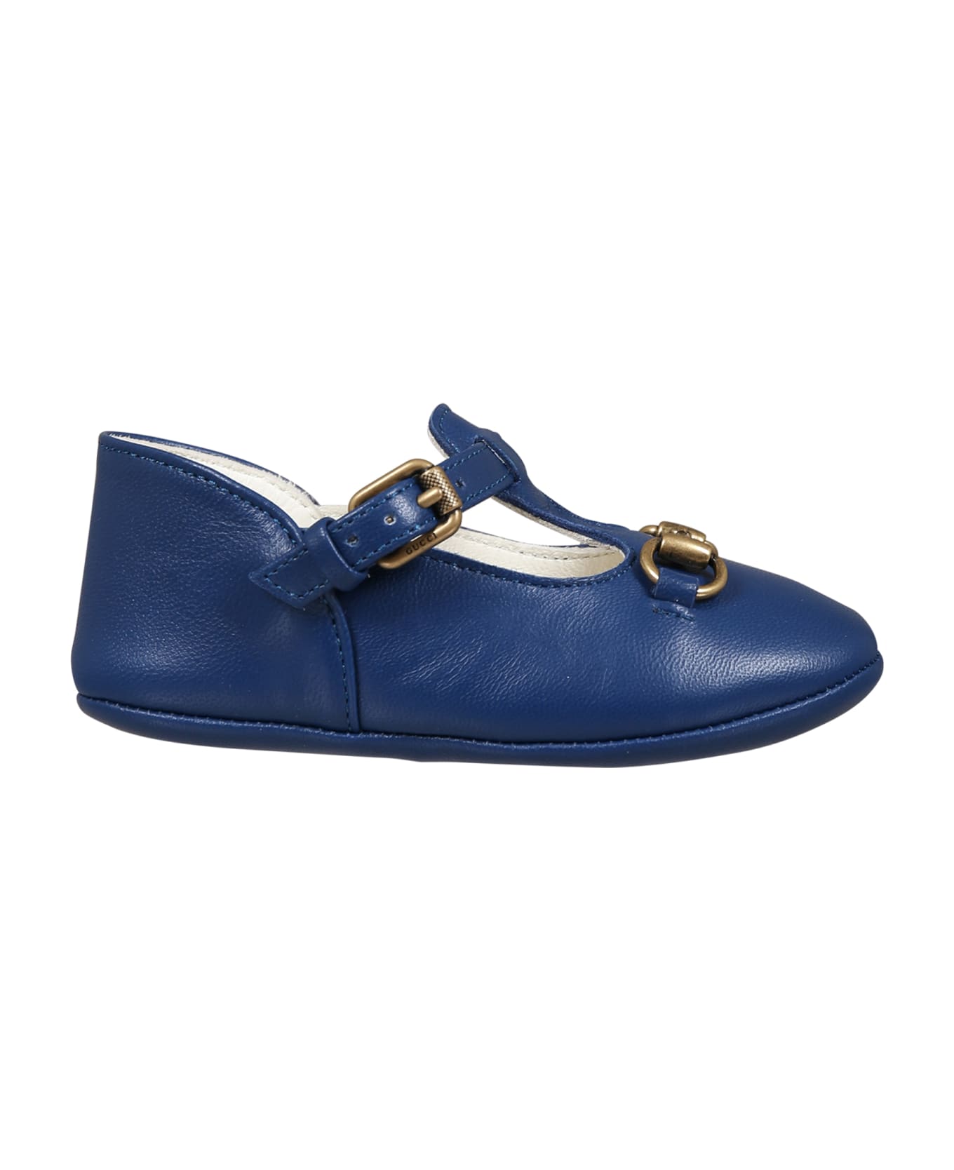 Gucci Blue Ballet Flats For Babykids With Clamp - Blue