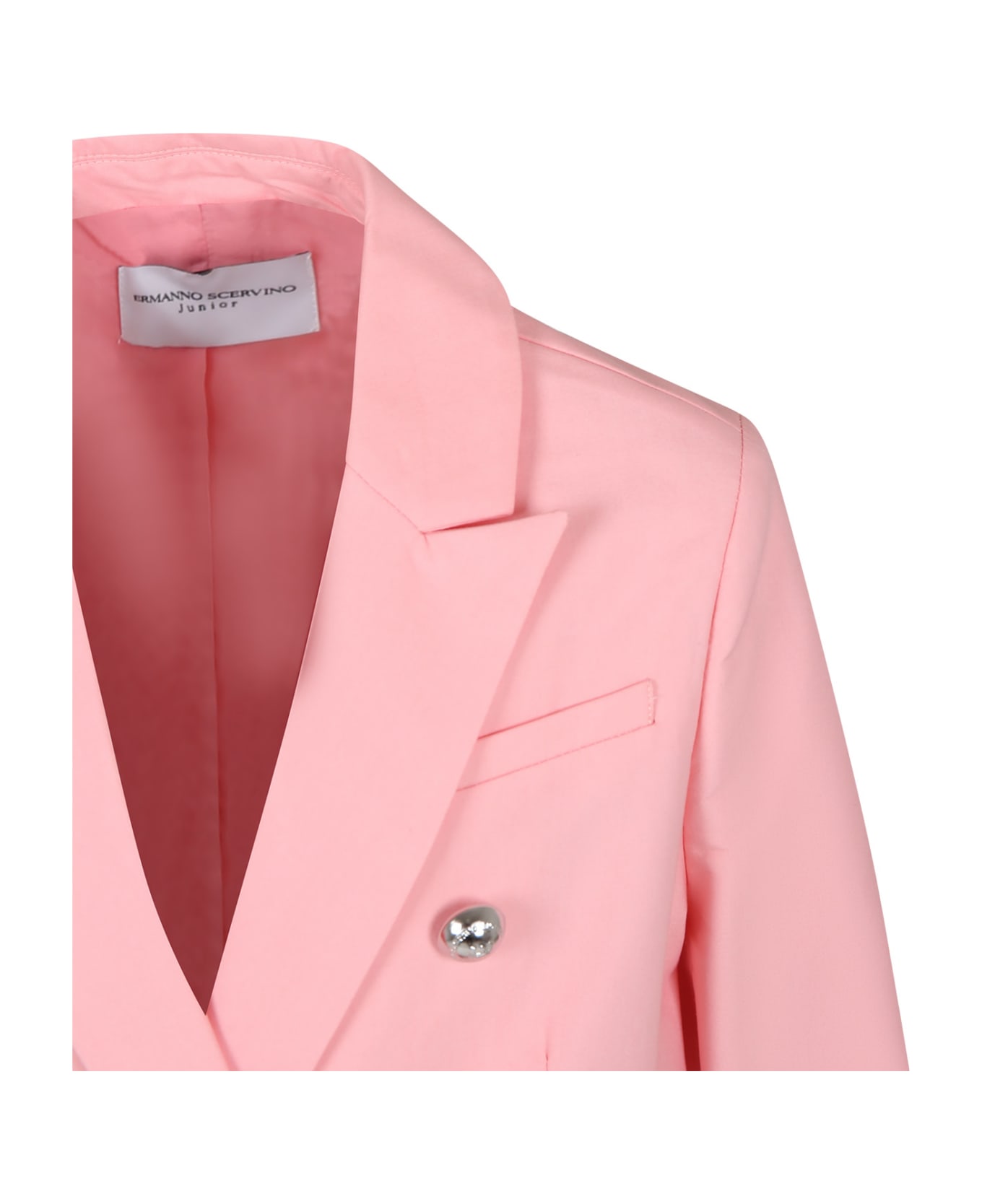Ermanno Scervino Junior Pink Jacket For Girl - Pink コート＆ジャケット