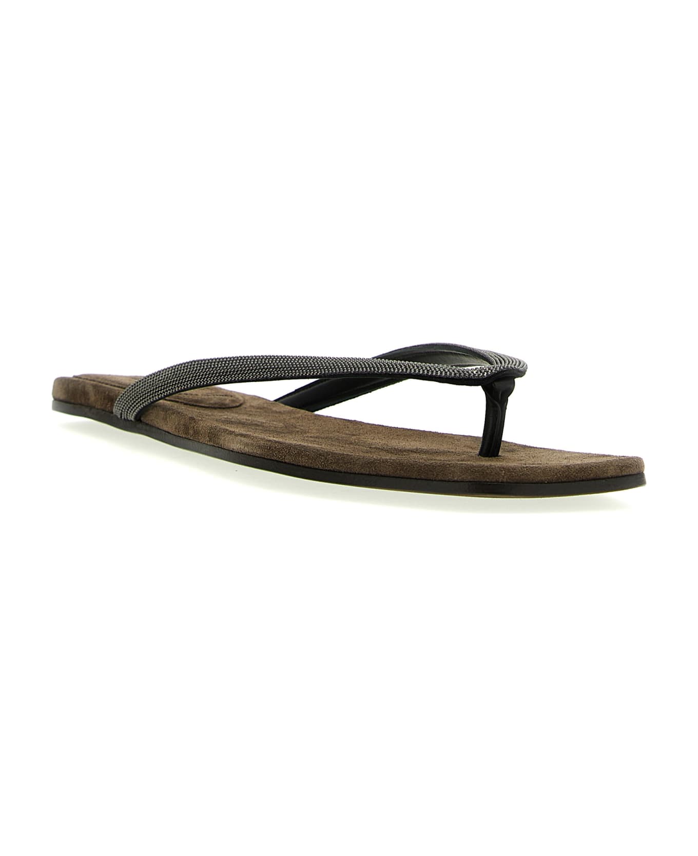 Brunello Cucinelli Thong Sandals - Black サンダル