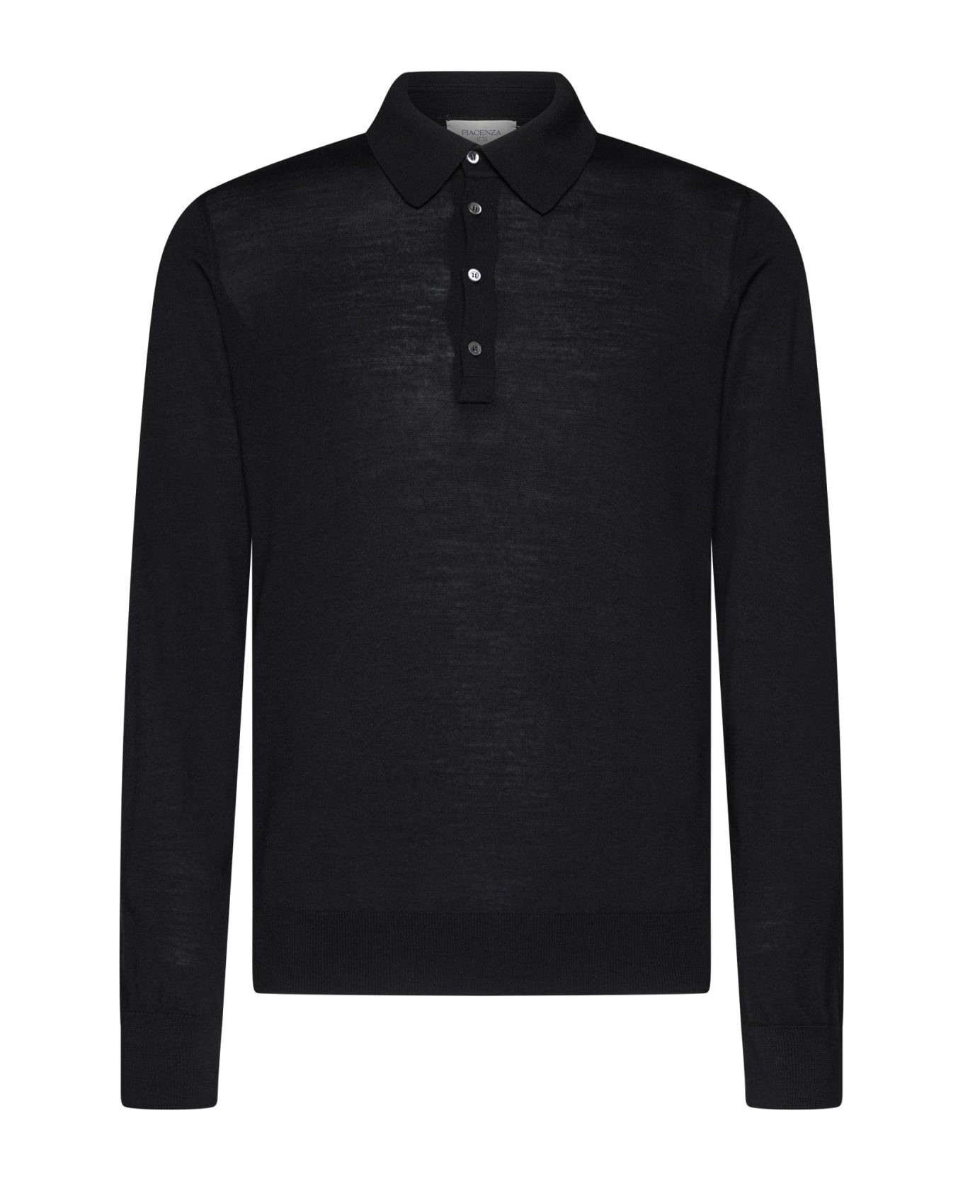 Piacenza Cashmere Polo Shirt - Black