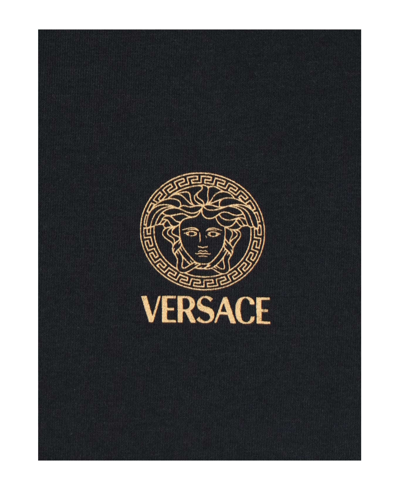 Versace Cotton Crew-neck T-shirt - Black