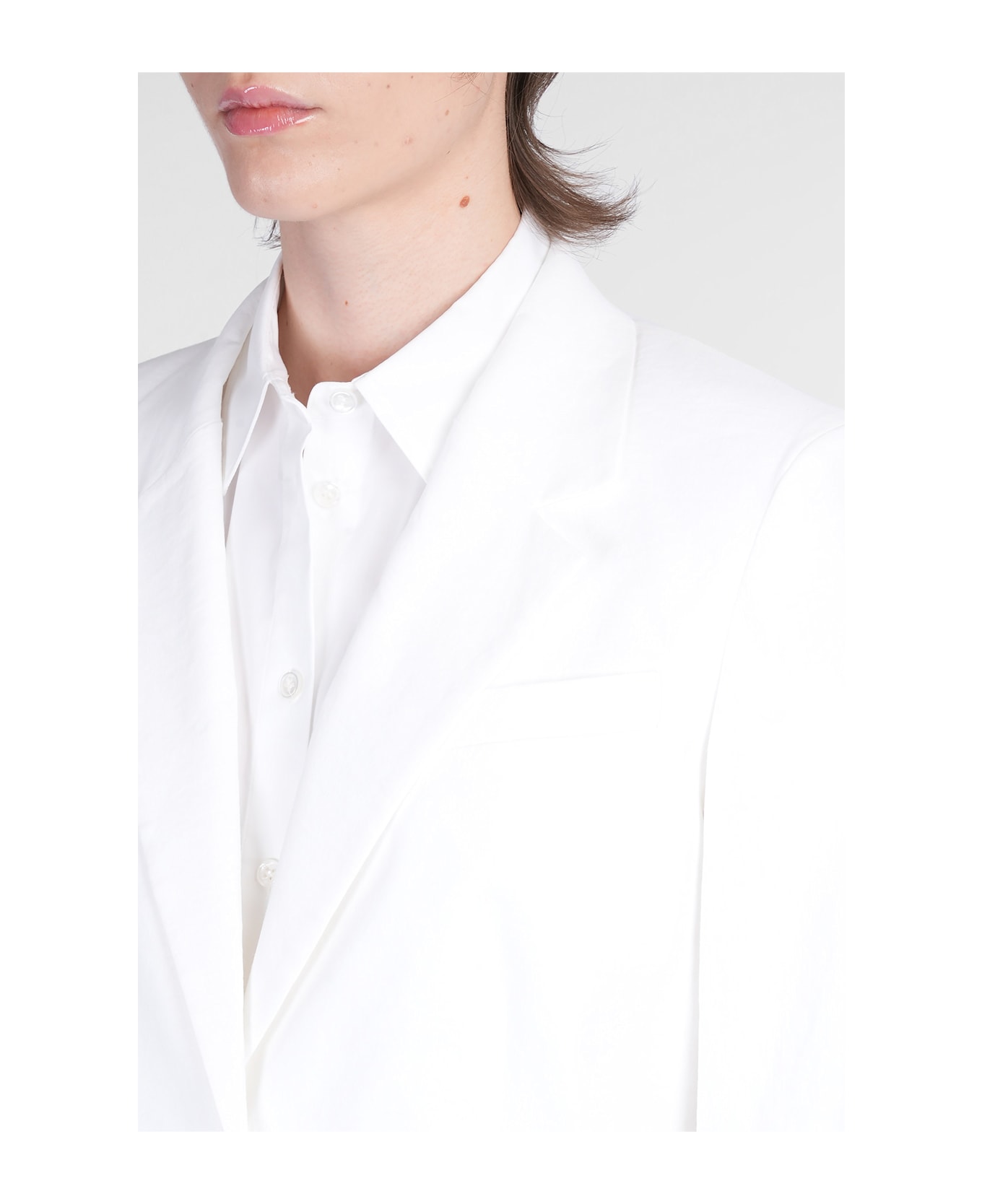 Theory Blazer In White Linen - white