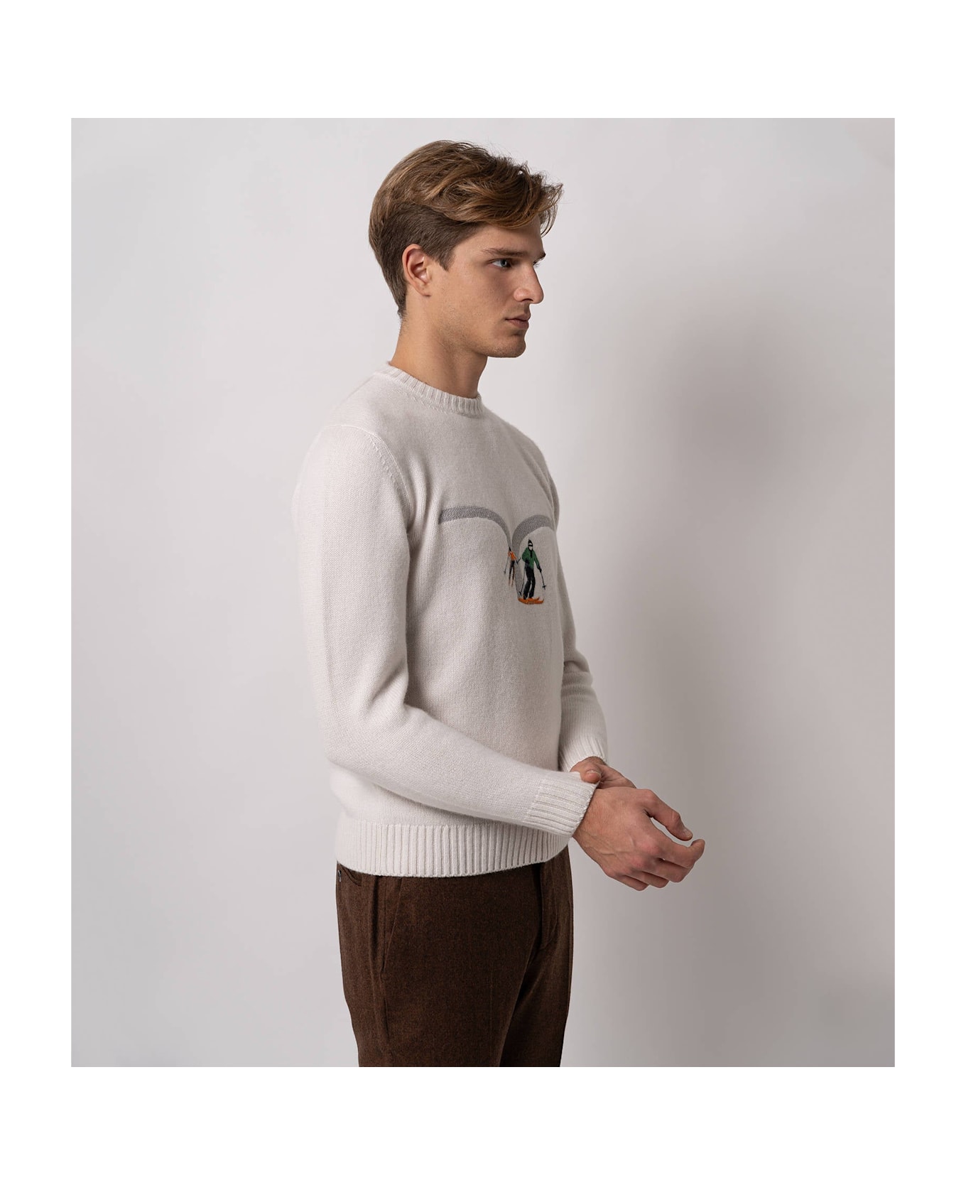 Larusmiani Sweater Pink Panther Sweater - Ivory