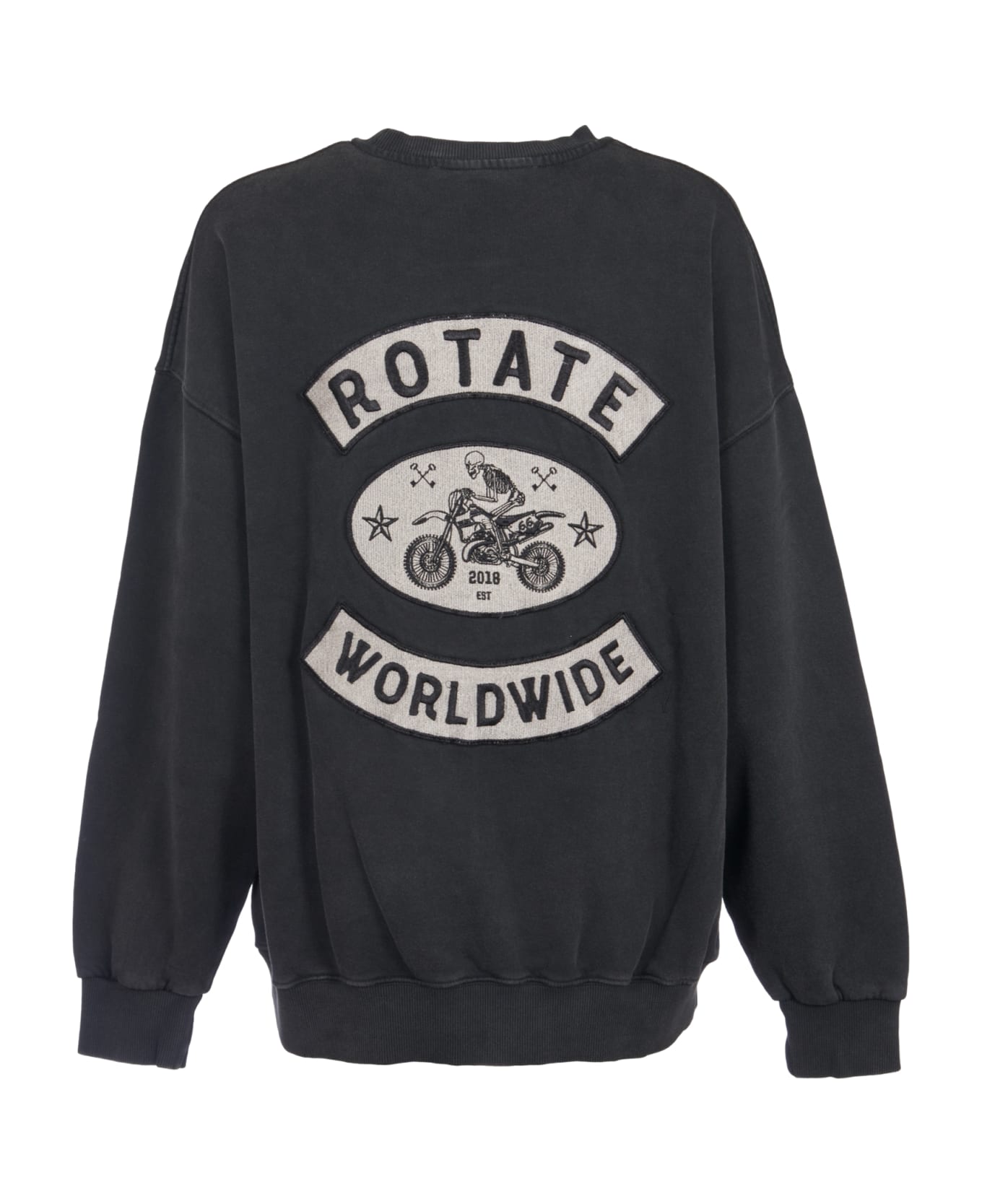 Rotate by Birger Christensen Logo Embroidered Sweatshirt - Black