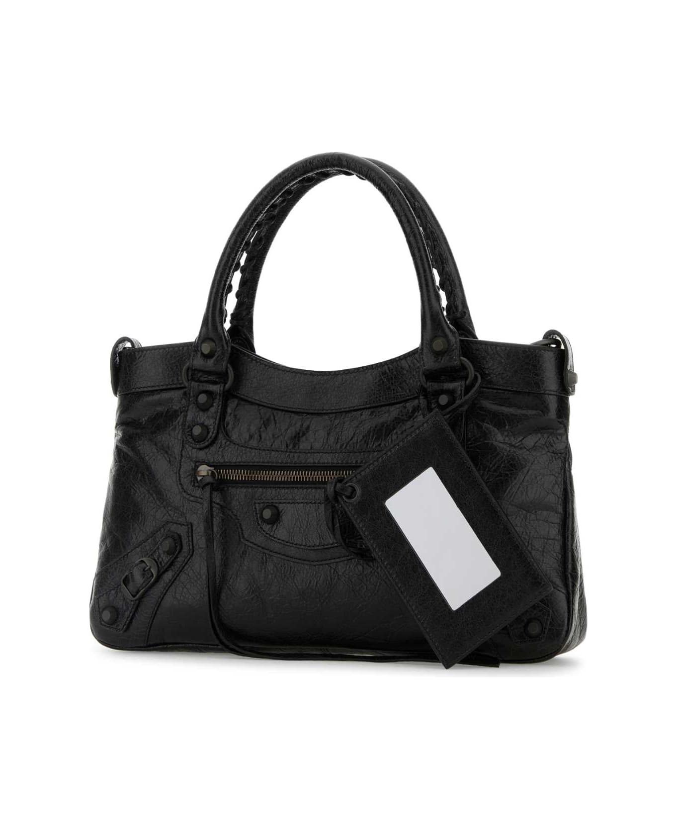 Balenciaga Black Leather Le City First Handbag - Black