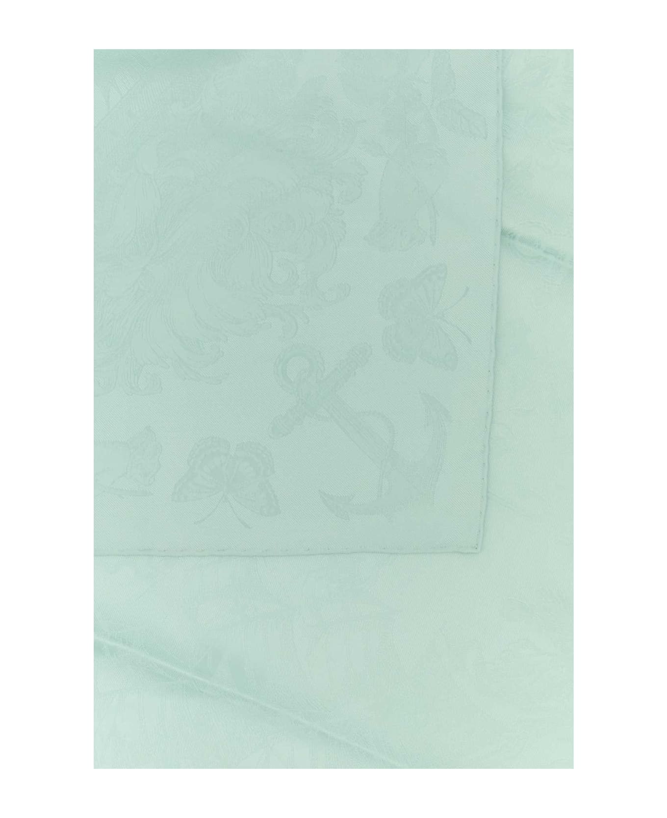 Alexander McQueen Sea Green Silk Foulard - GLASS