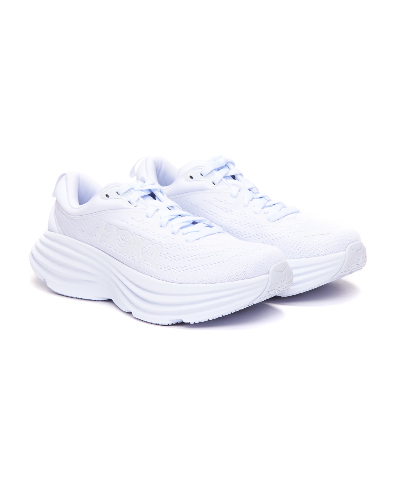 Hoka Bondi 8 Sneakers - WHITE/WHITE